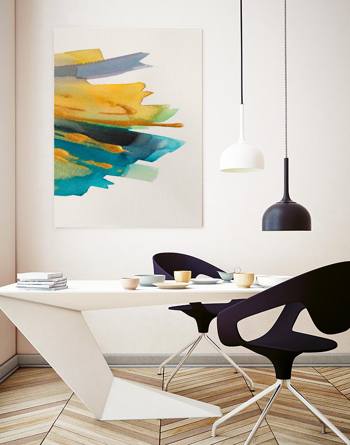 Amber Gold Vertical II by Lanie Loreth on GIANT ART - gold abstract