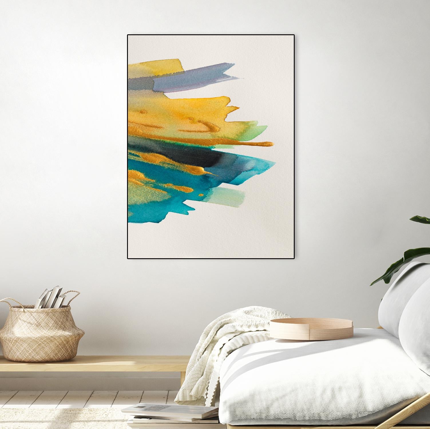 Amber Gold Vertical II by Lanie Loreth on GIANT ART - gold abstract