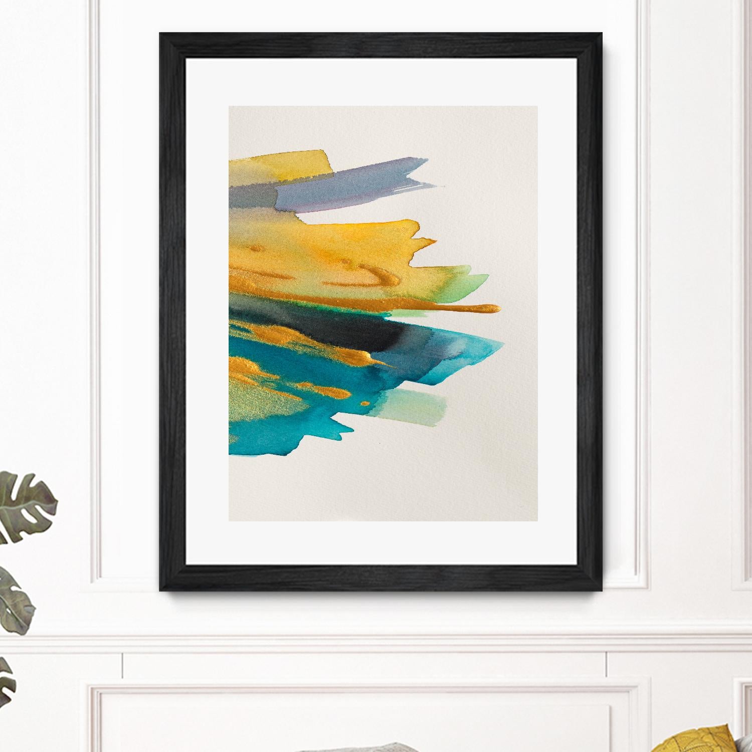 Amber Gold Vertical II by Lanie Loreth on GIANT ART - gold abstract