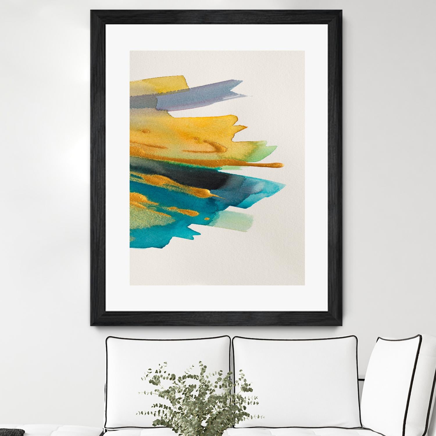 Amber Gold Vertical II by Lanie Loreth on GIANT ART - gold abstract