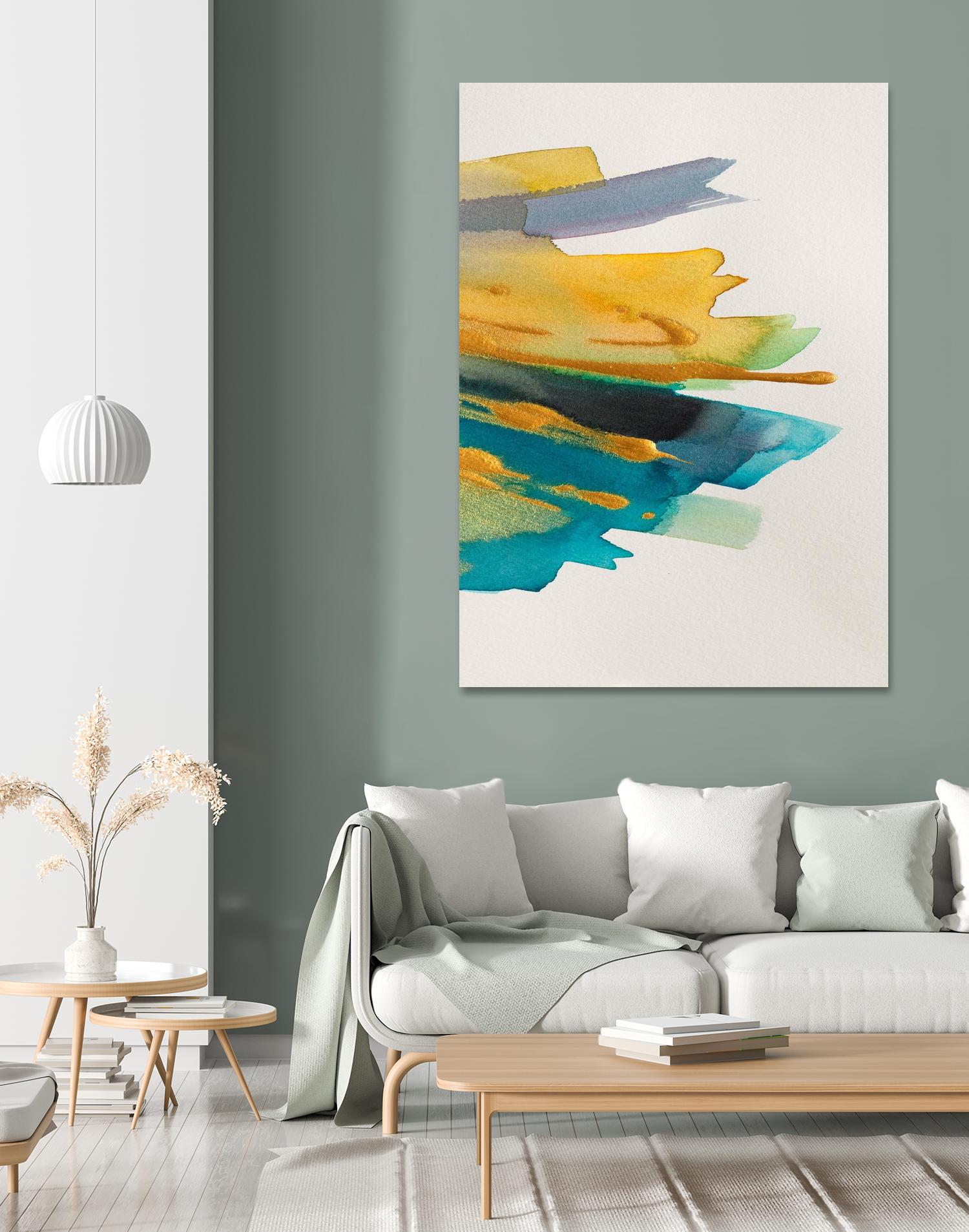 Amber Gold Vertical II by Lanie Loreth on GIANT ART - gold abstract