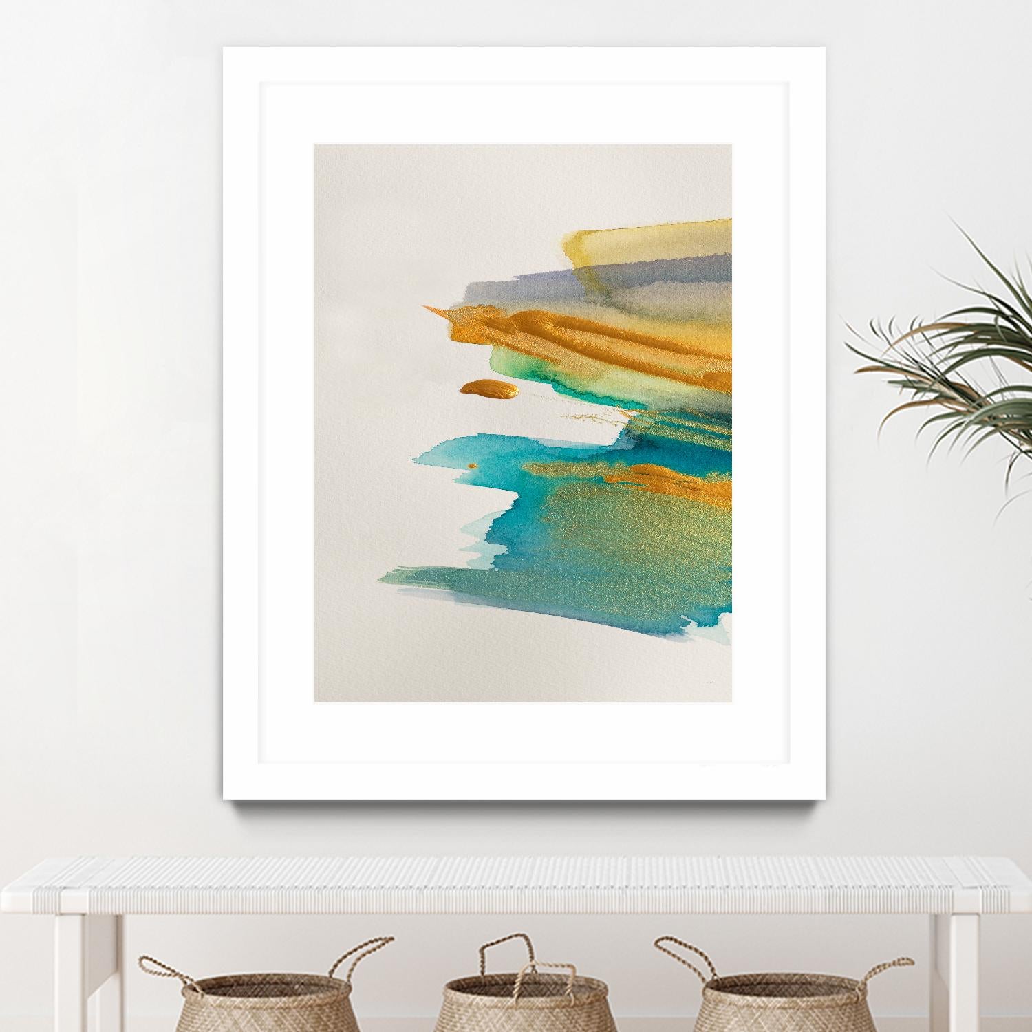 Amber Gold Vertical I by Lanie Loreth on GIANT ART - gold abstract