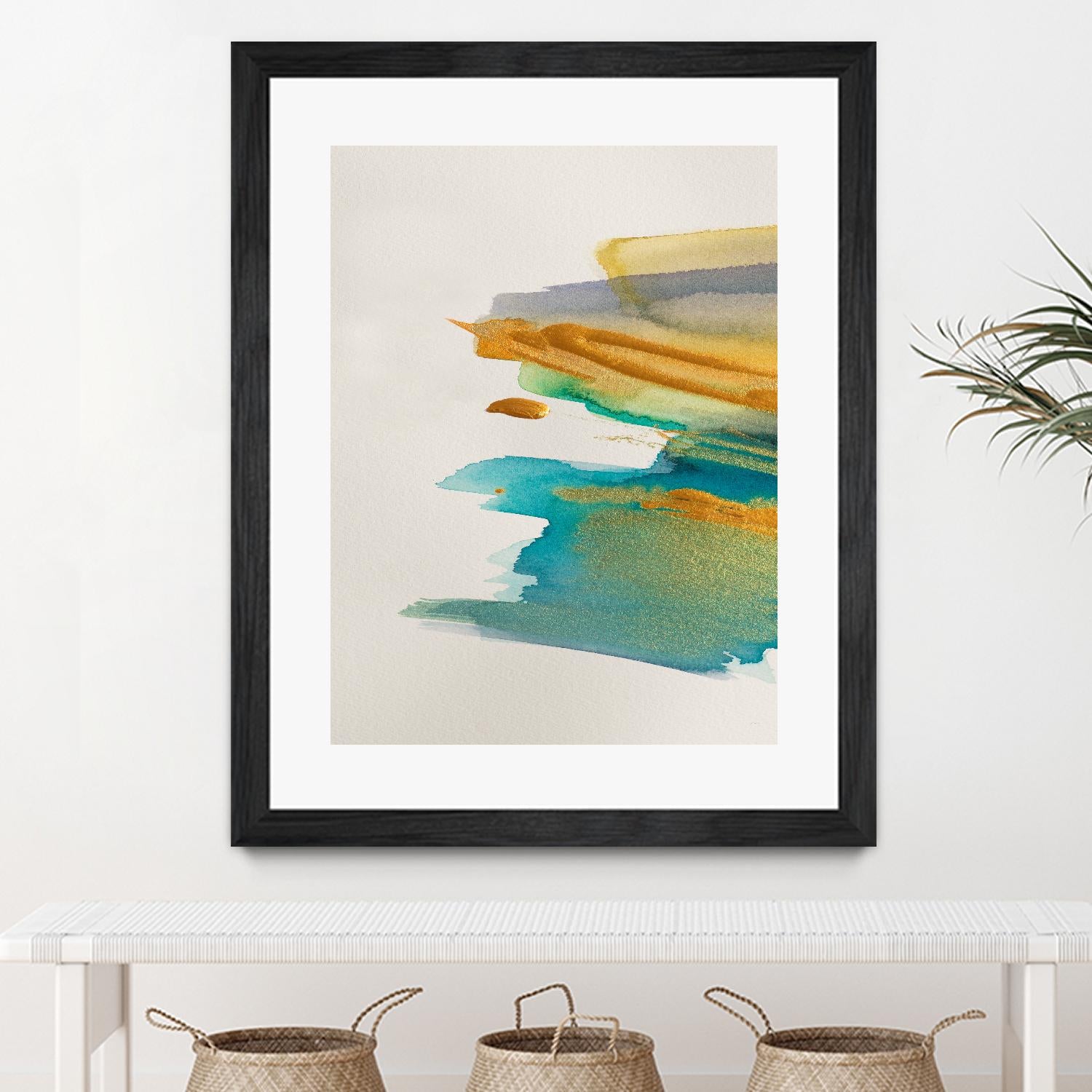 Amber Gold Vertical I by Lanie Loreth on GIANT ART - gold abstract