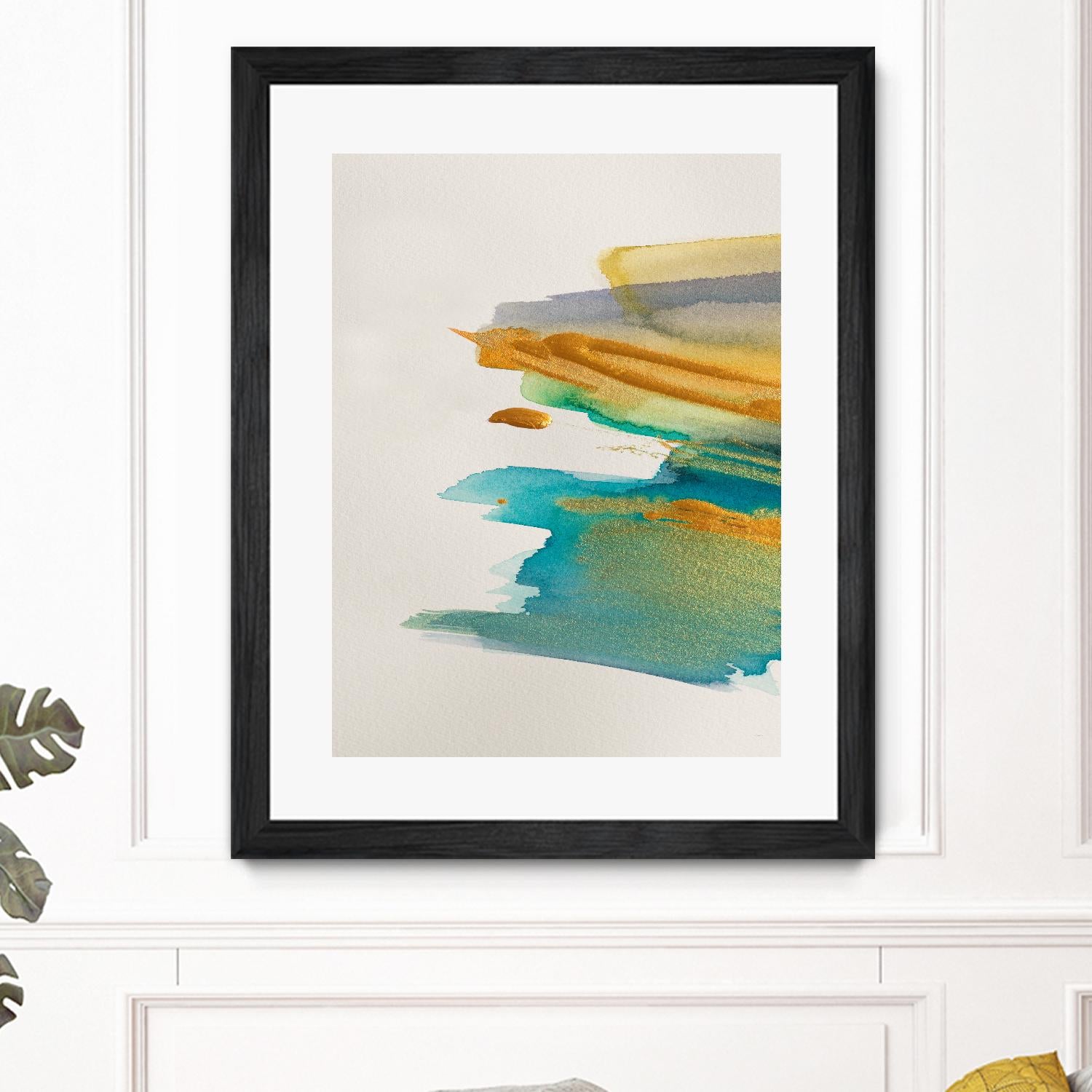 Amber Gold Vertical I by Lanie Loreth on GIANT ART - gold abstract