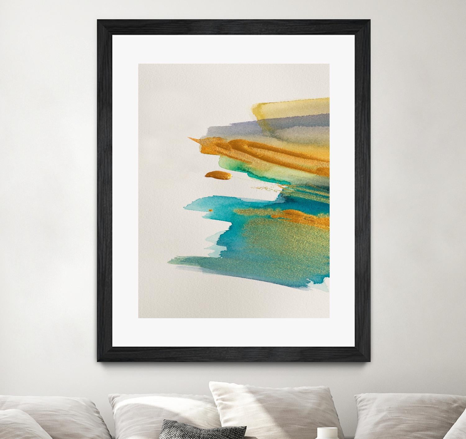 Amber Gold Vertical I by Lanie Loreth on GIANT ART - gold abstract