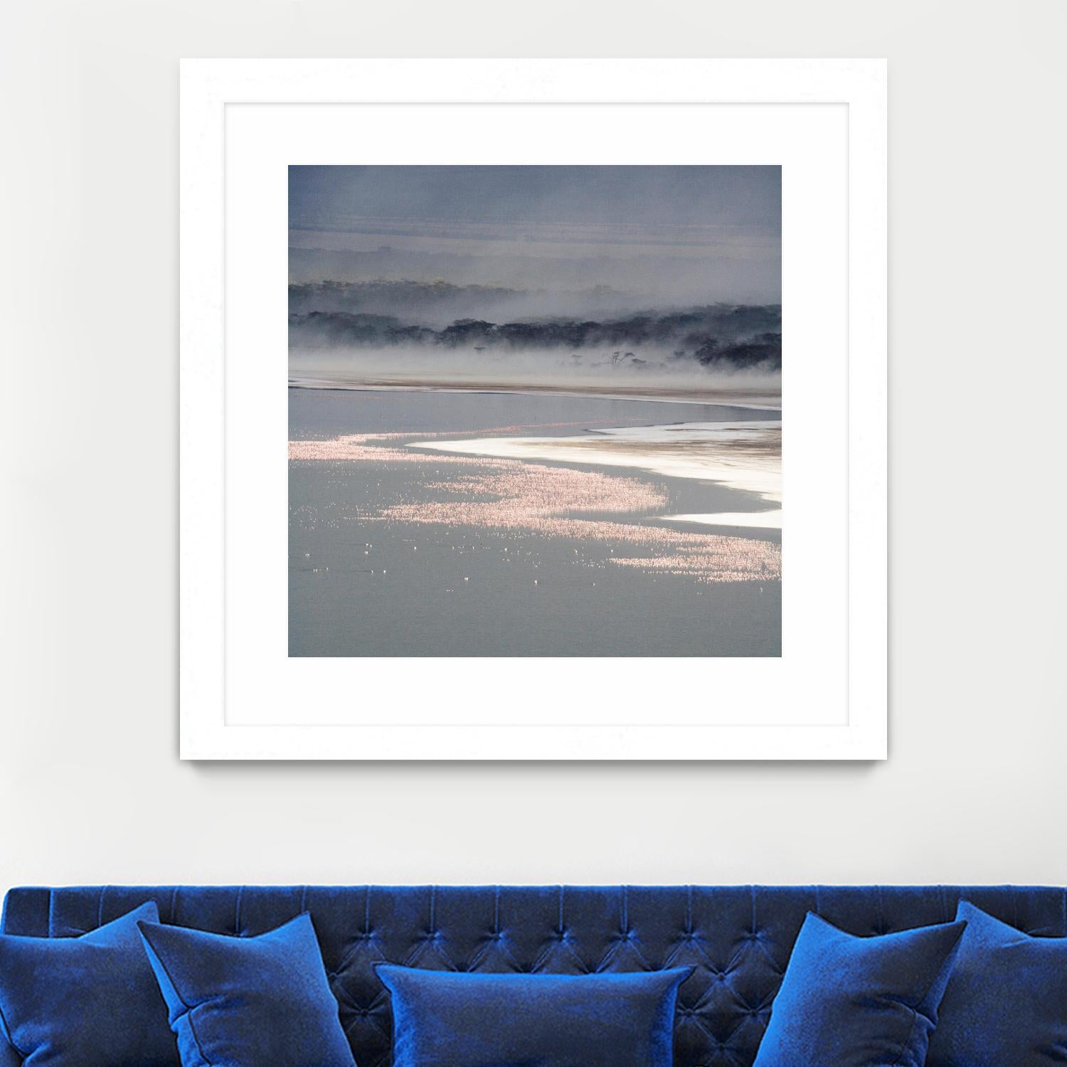 Flamingo Land Square by Carol Walker on GIANT ART - coastal abstract