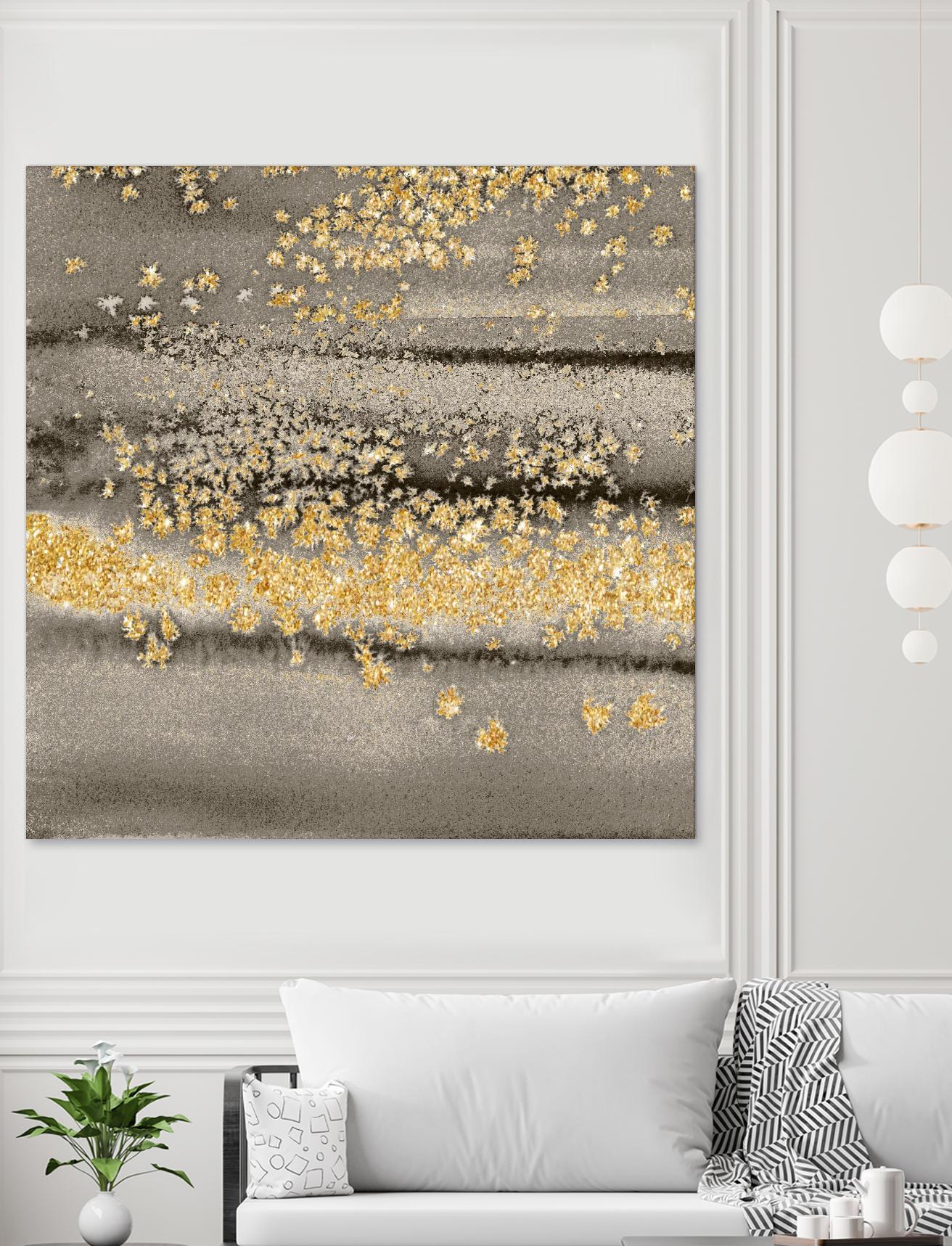 Gold Winds Square III by Lanie Loreth on GIANT ART - abstract