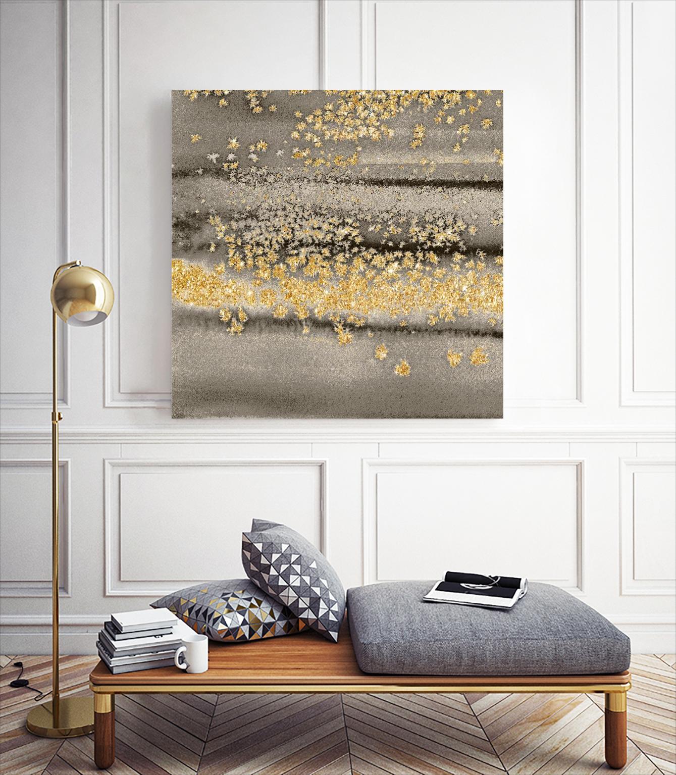 Gold Winds Square III by Lanie Loreth on GIANT ART - abstract