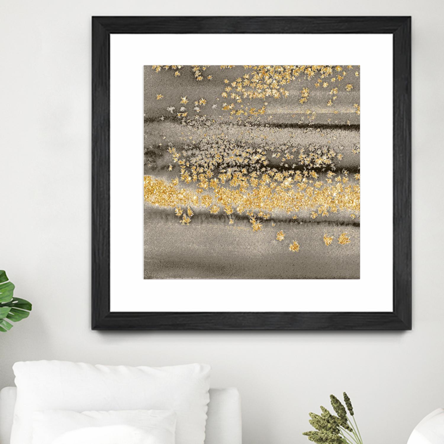 Gold Winds Square III by Lanie Loreth on GIANT ART - abstract