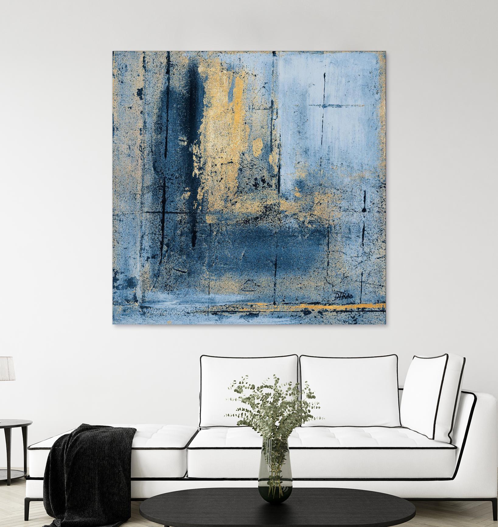 Golden Blues I by Patricia Pinto on GIANT ART - abstract