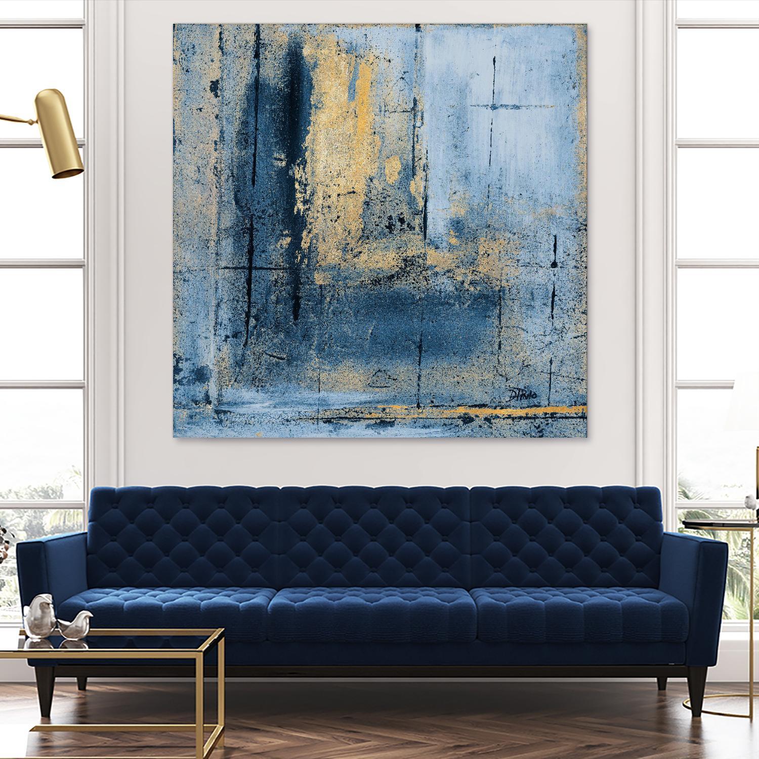 Golden Blues I by Patricia Pinto on GIANT ART - abstract