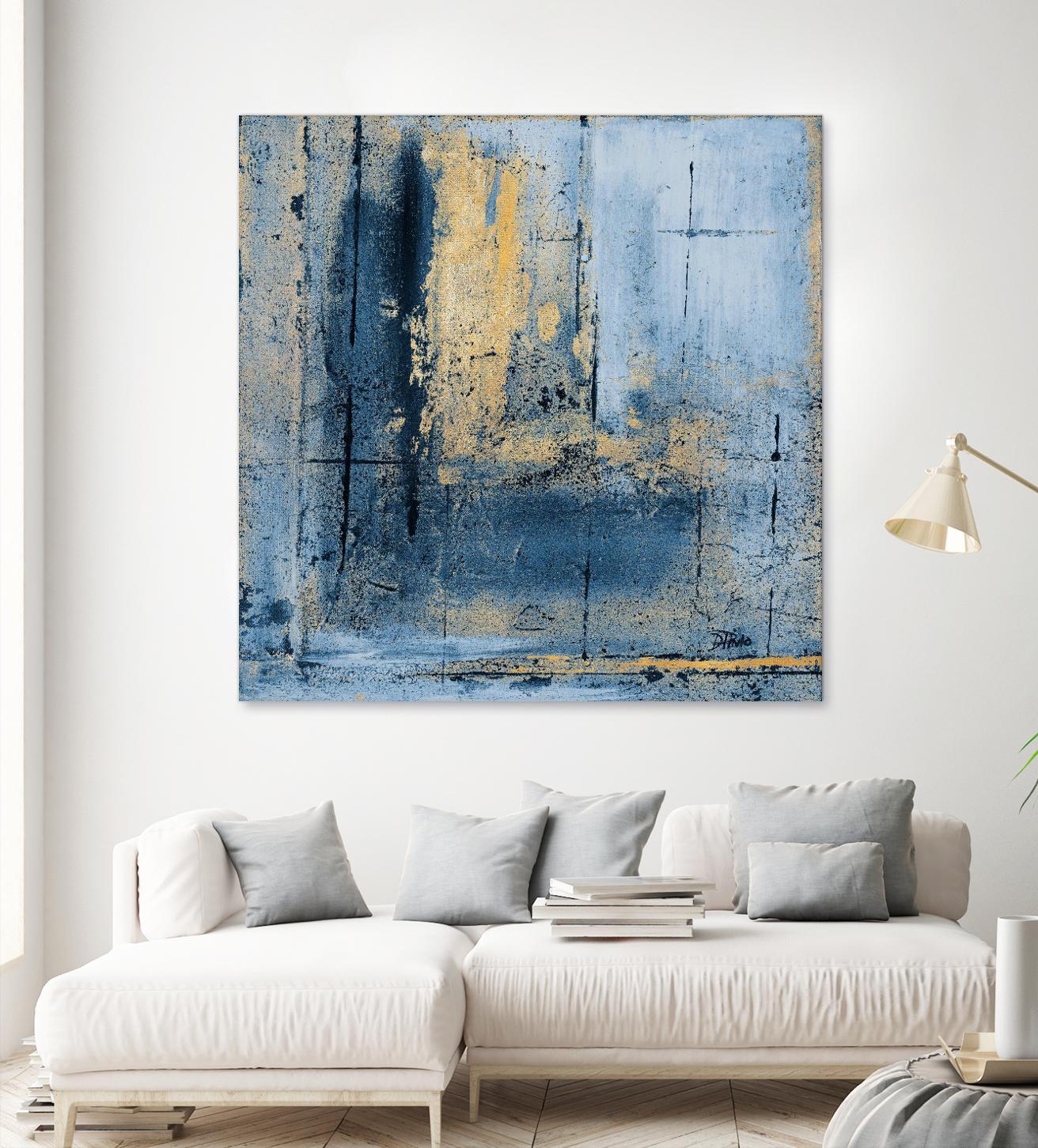 Golden Blues I by Patricia Pinto on GIANT ART - abstract