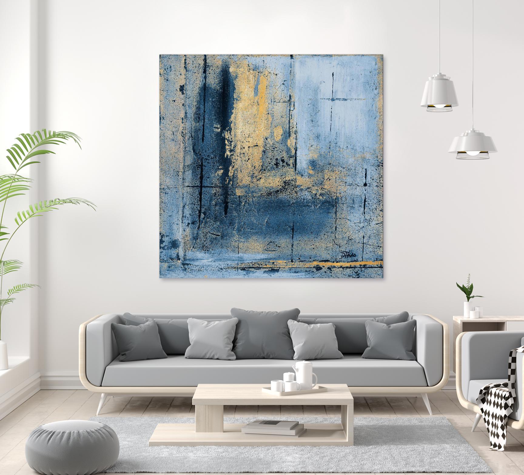 Golden Blues I by Patricia Pinto on GIANT ART - abstract