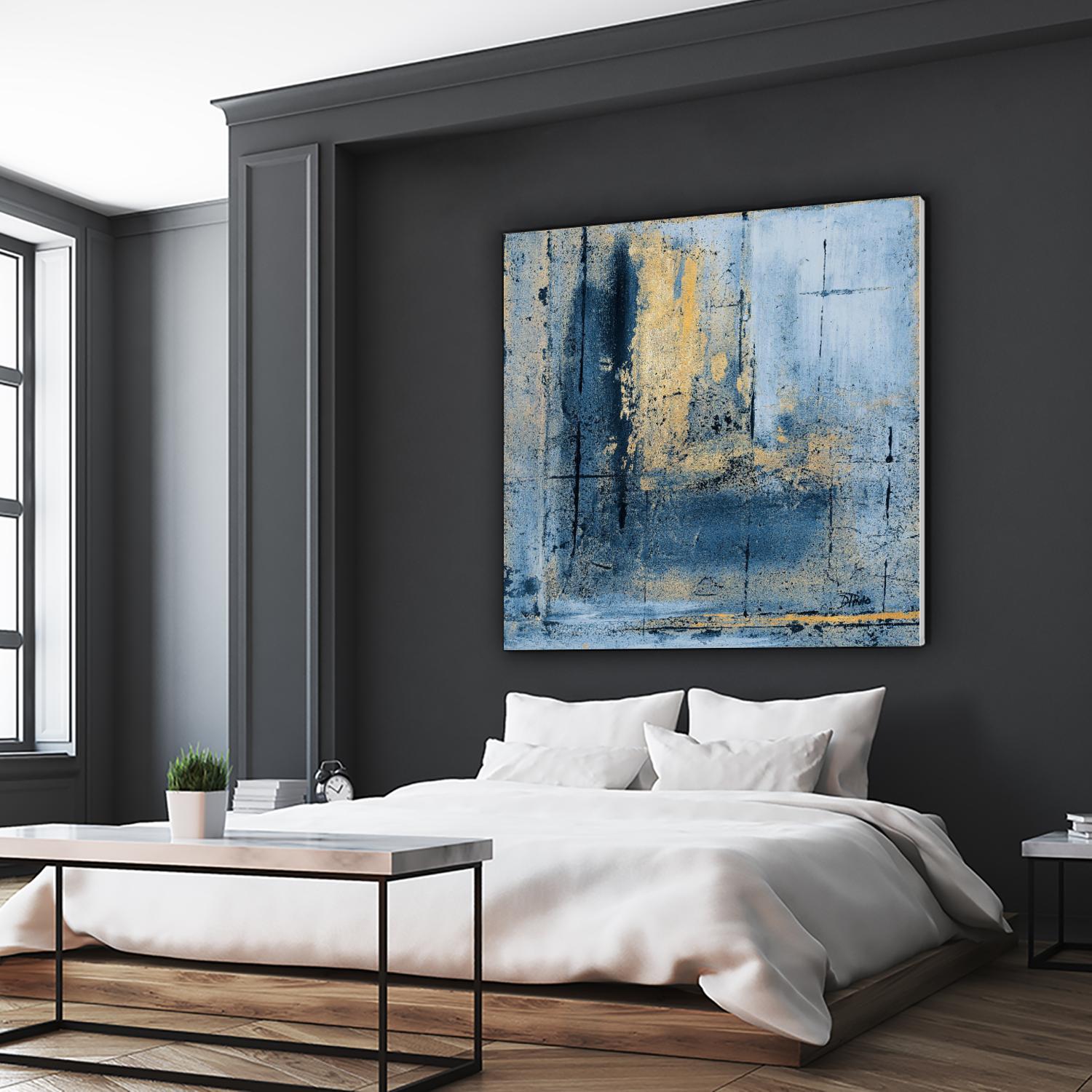 Golden Blues I by Patricia Pinto on GIANT ART - abstract