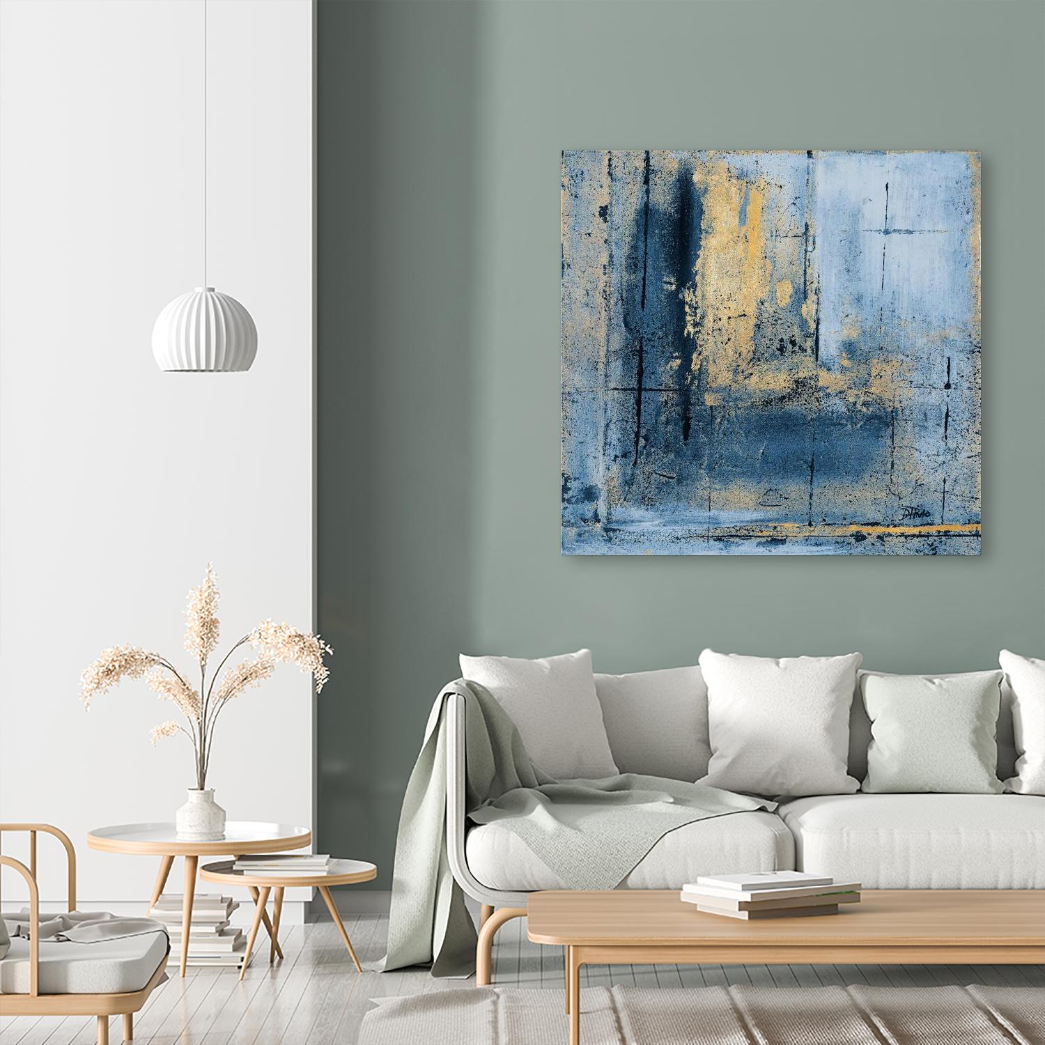 Golden Blues I by Patricia Pinto on GIANT ART - abstract