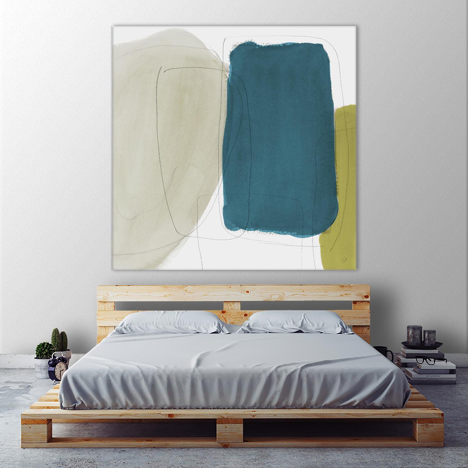 Beige And Navy Abstract by Lanie Loreth on GIANT ART - abstract