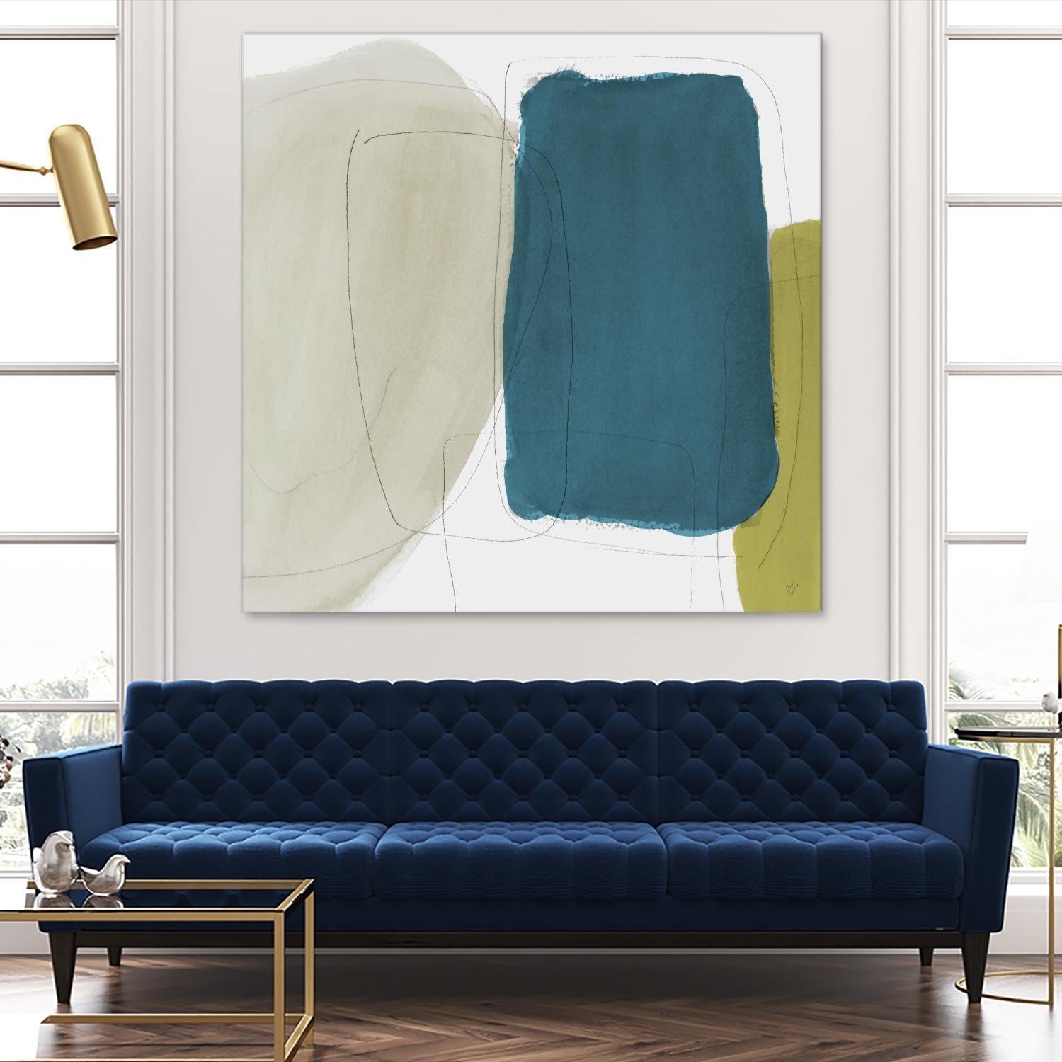 Beige And Navy Abstract by Lanie Loreth on GIANT ART - abstract