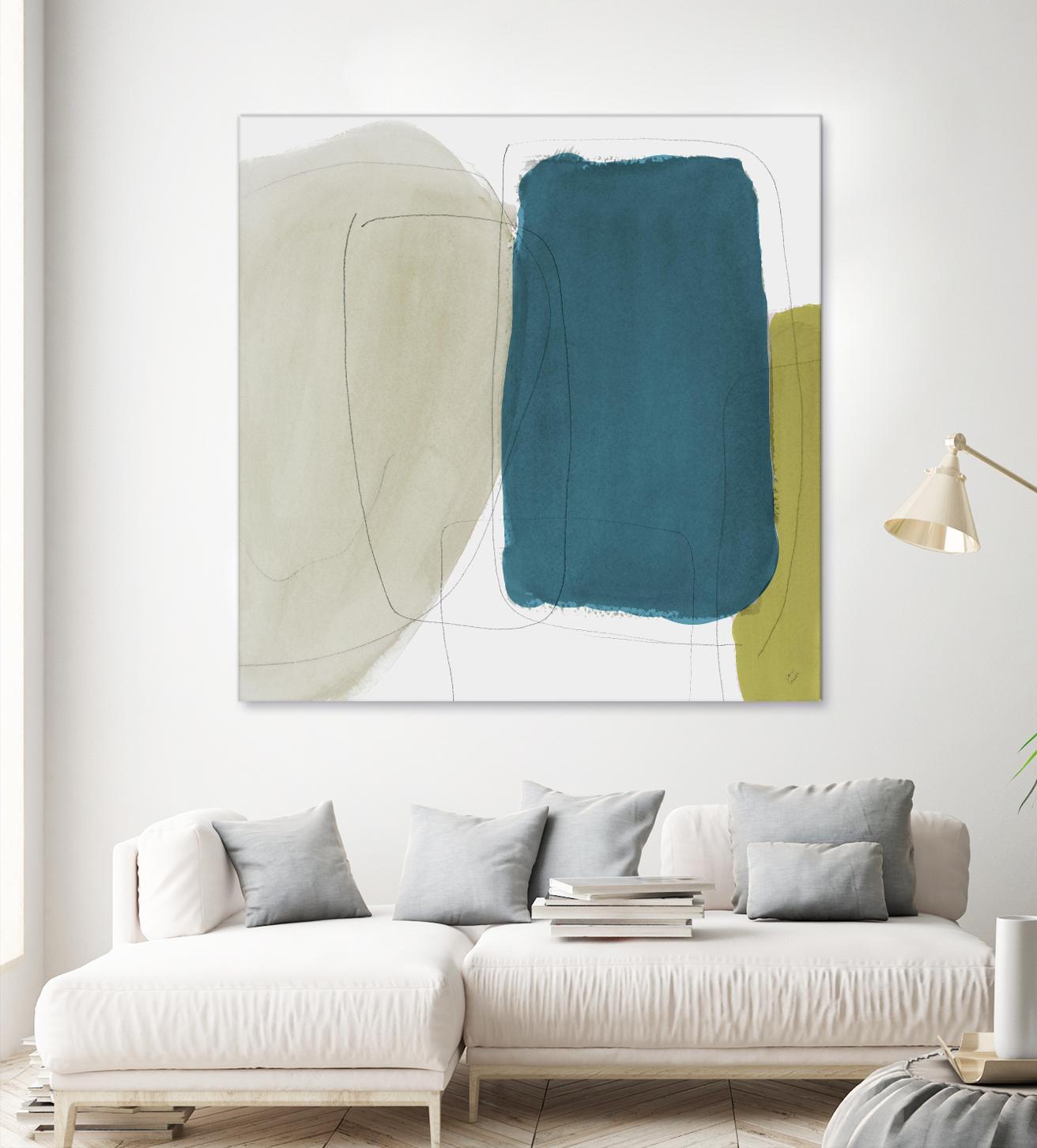 Beige And Navy Abstract by Lanie Loreth on GIANT ART - abstract