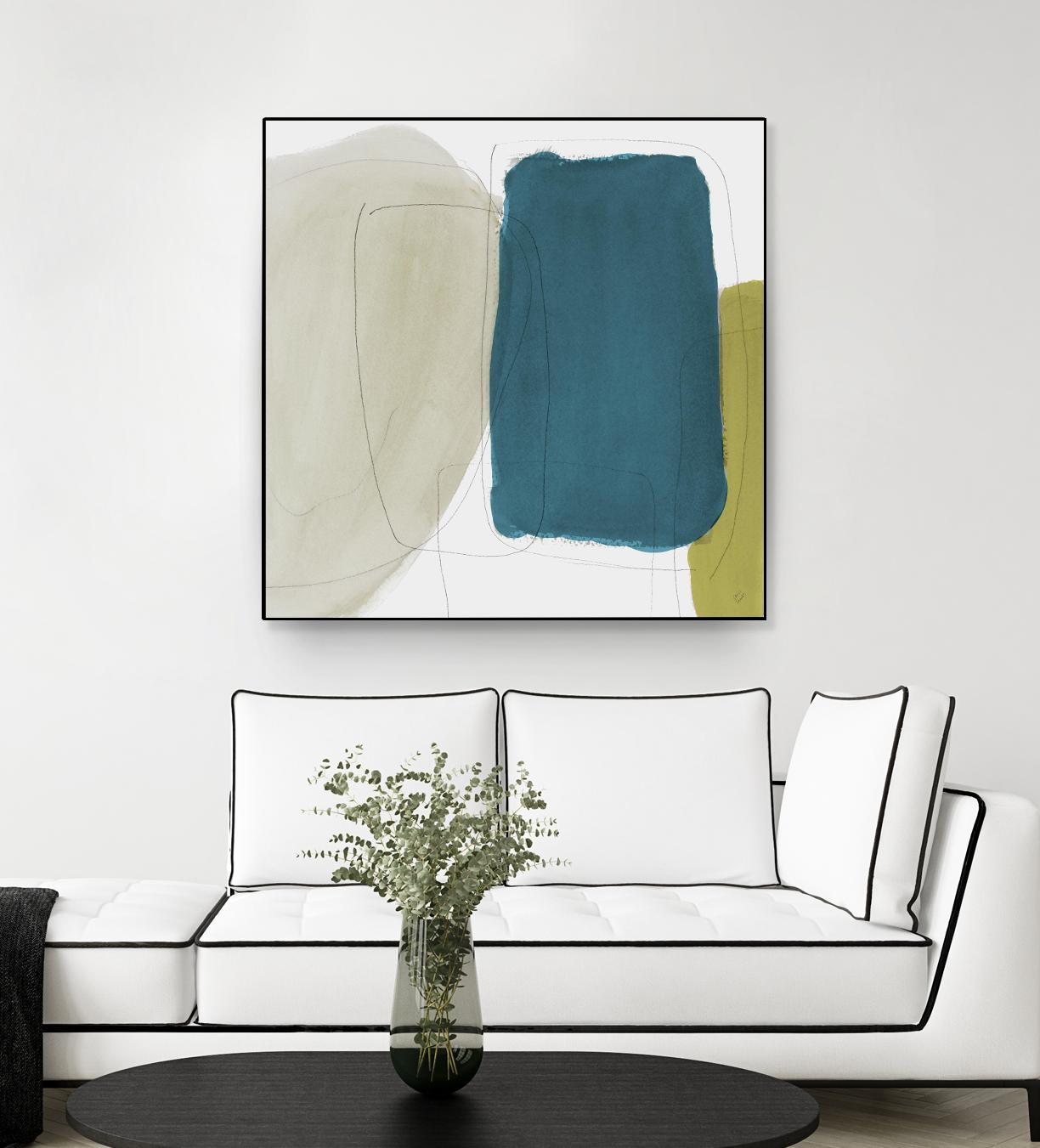 Beige And Navy Abstract by Lanie Loreth on GIANT ART - abstract