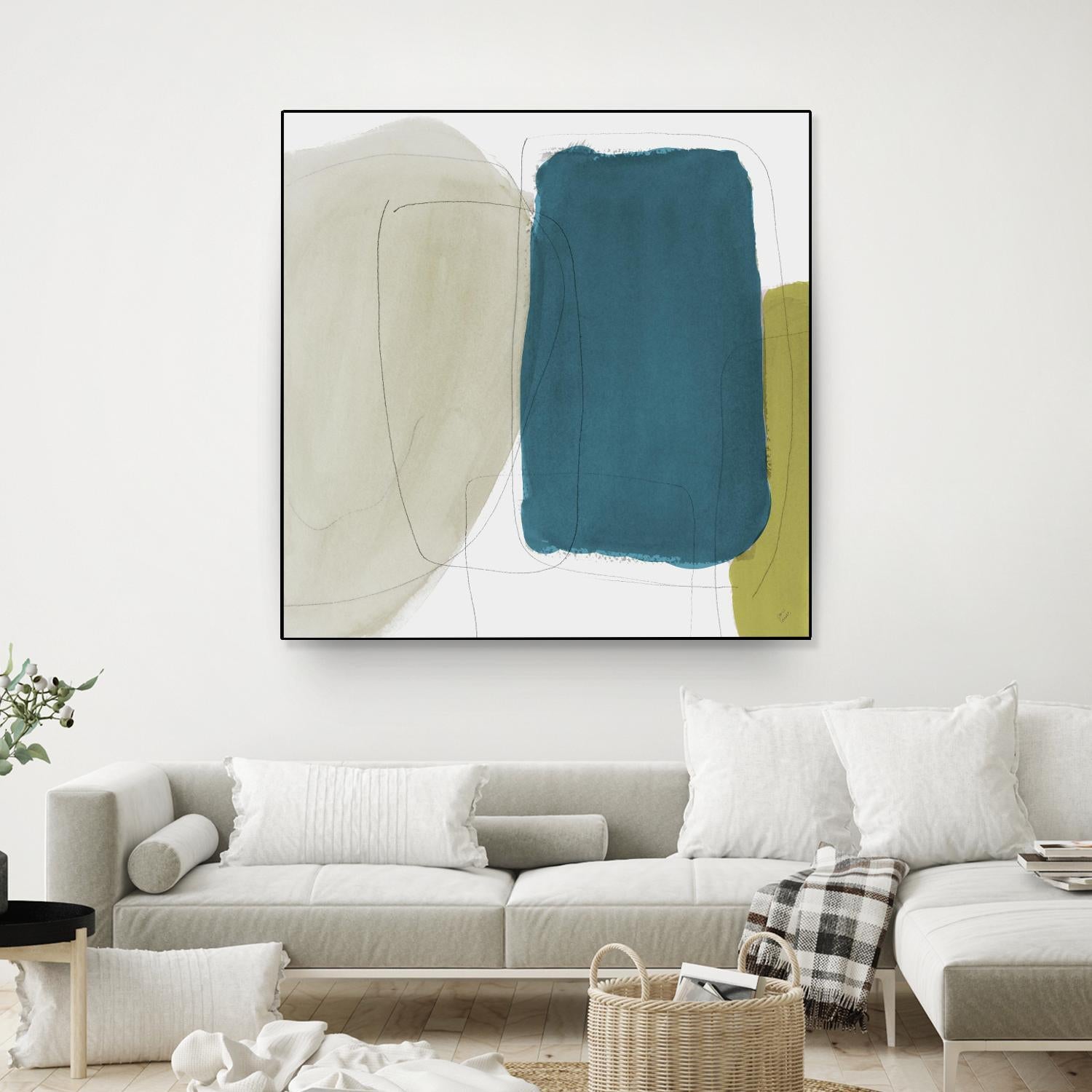 Beige And Navy Abstract by Lanie Loreth on GIANT ART - abstract