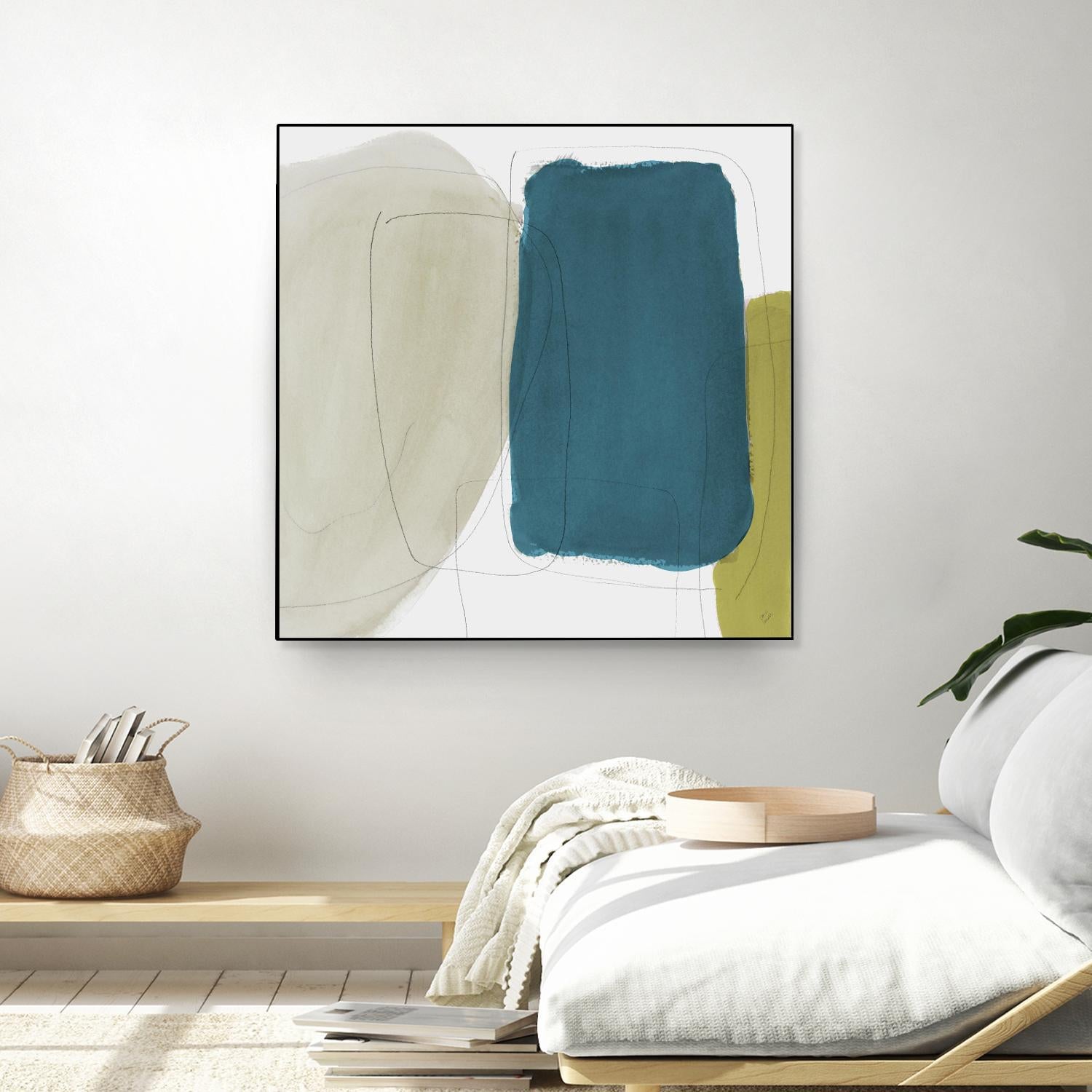 Beige And Navy Abstract by Lanie Loreth on GIANT ART - abstract