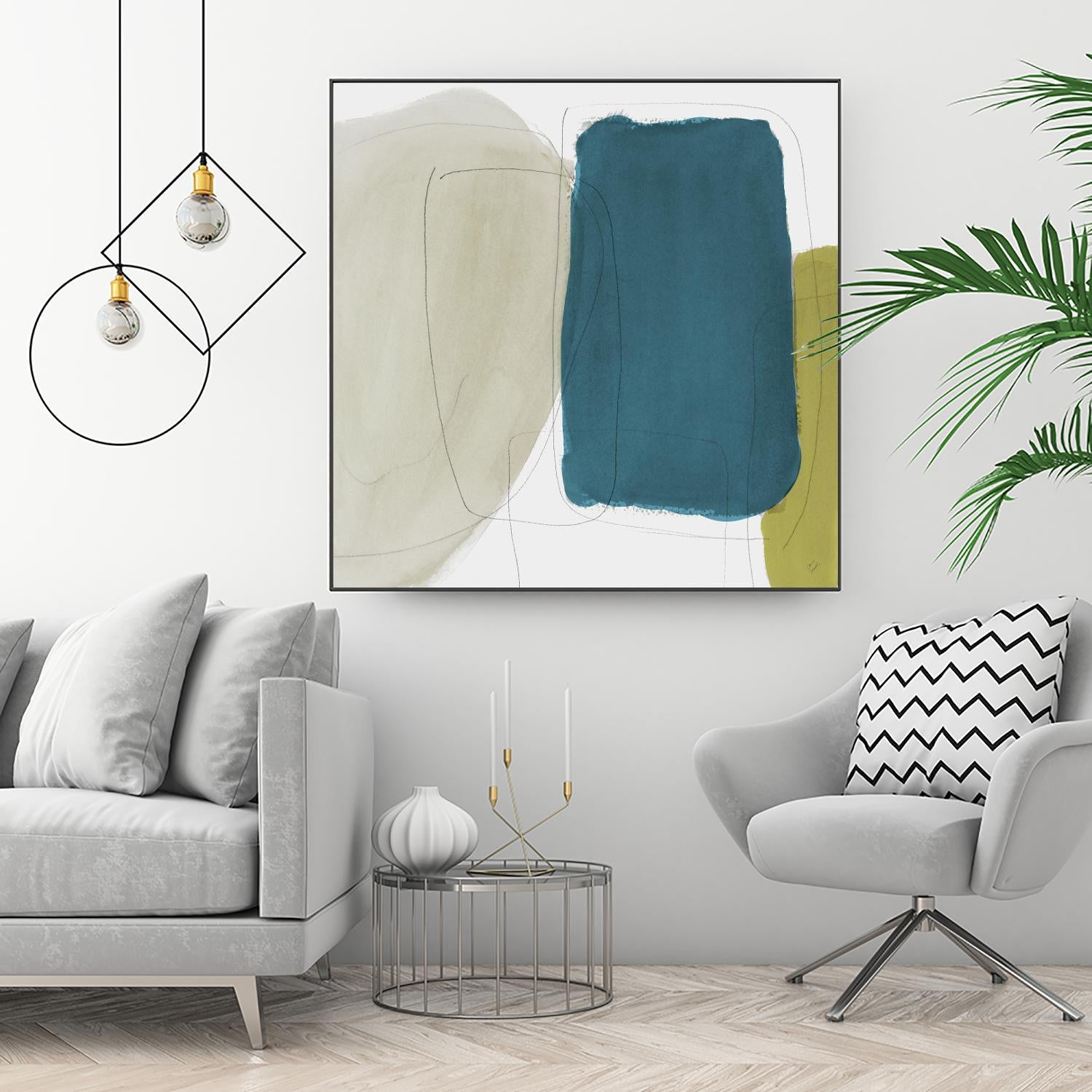 Beige And Navy Abstract by Lanie Loreth on GIANT ART - abstract