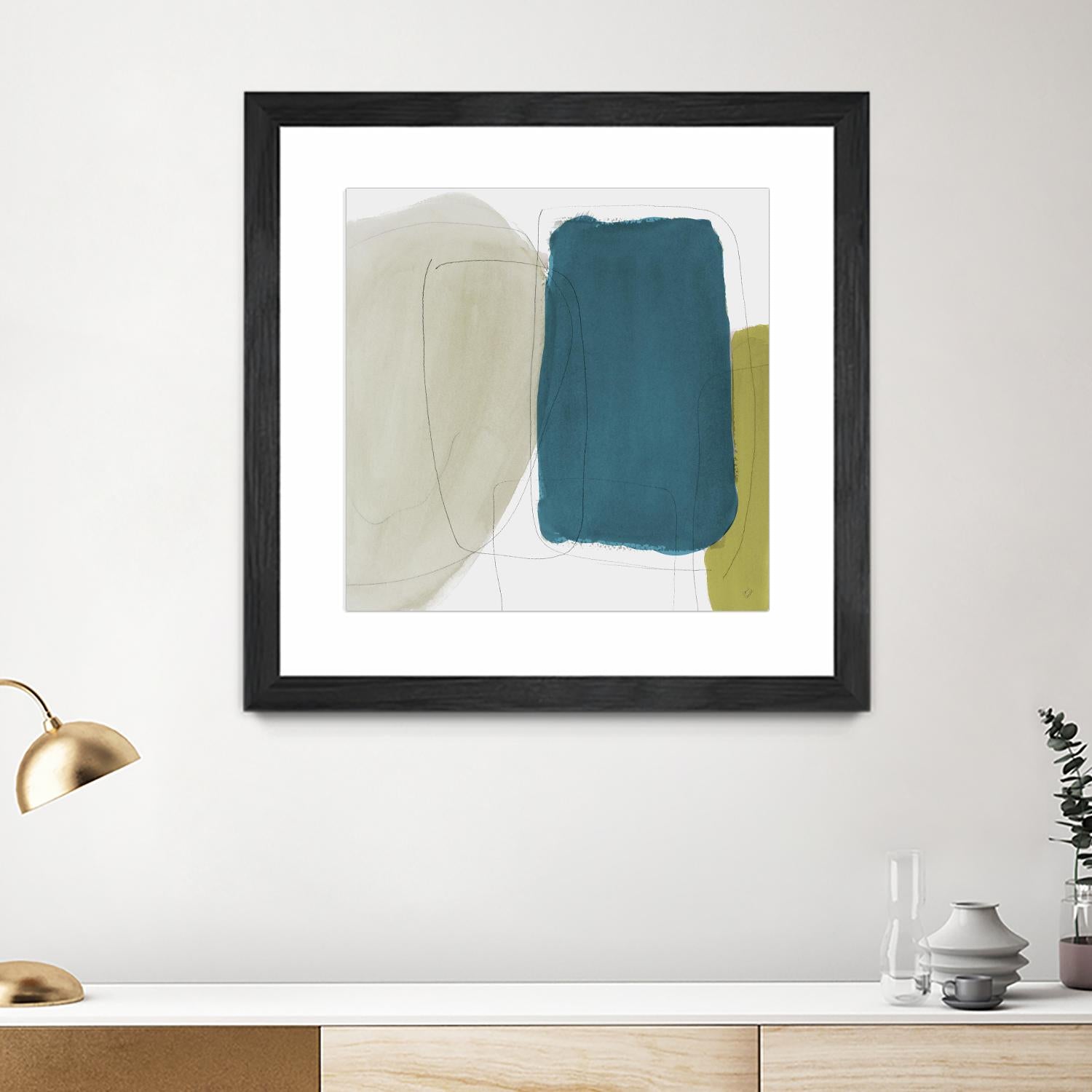 Beige And Navy Abstract by Lanie Loreth on GIANT ART - abstract