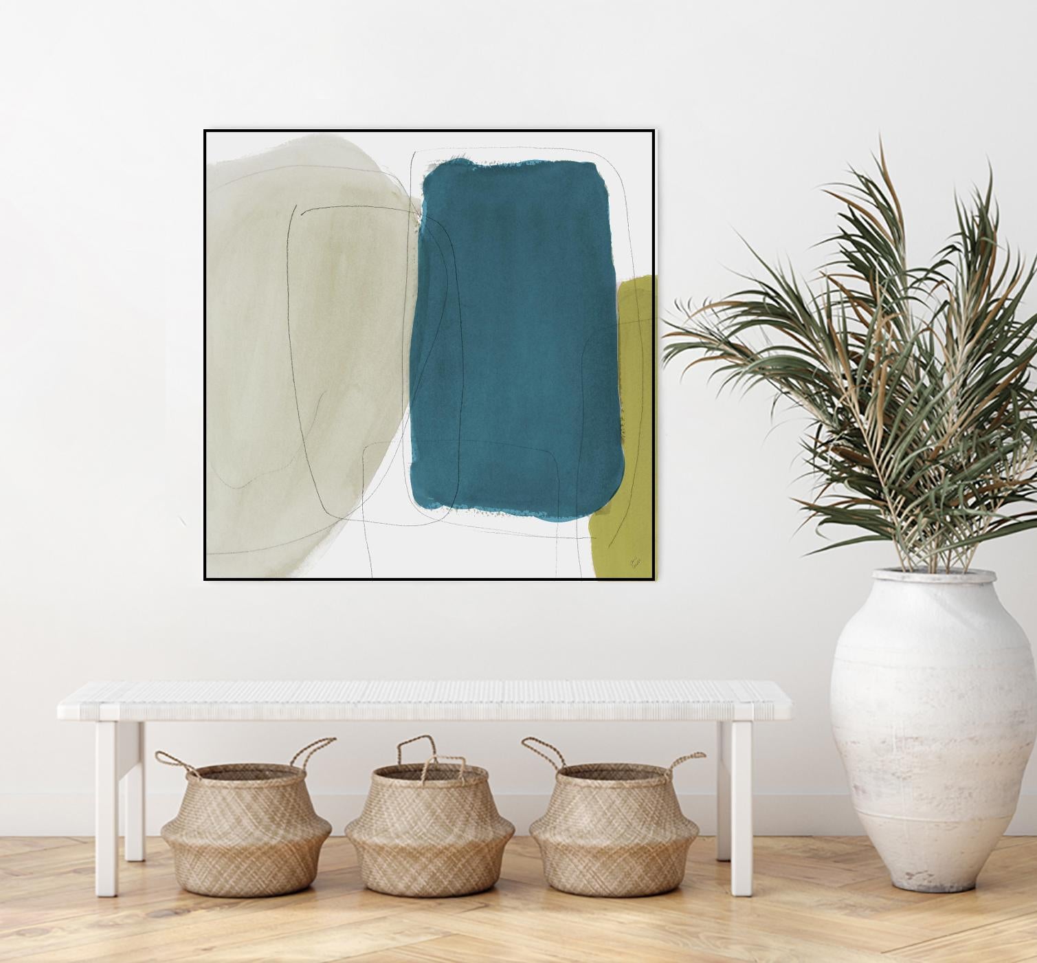 Beige And Navy Abstract by Lanie Loreth on GIANT ART - abstract