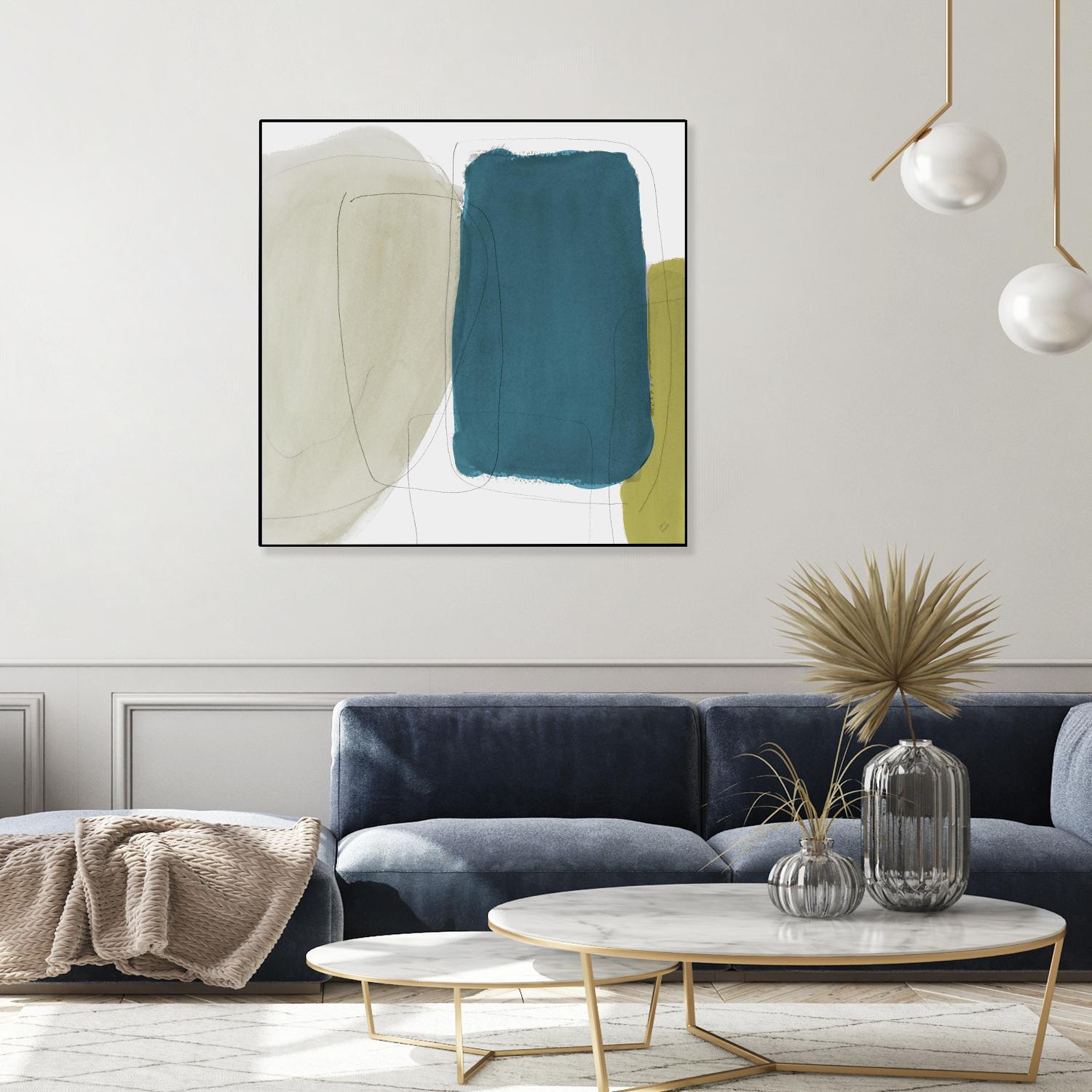 Beige And Navy Abstract by Lanie Loreth on GIANT ART - abstract