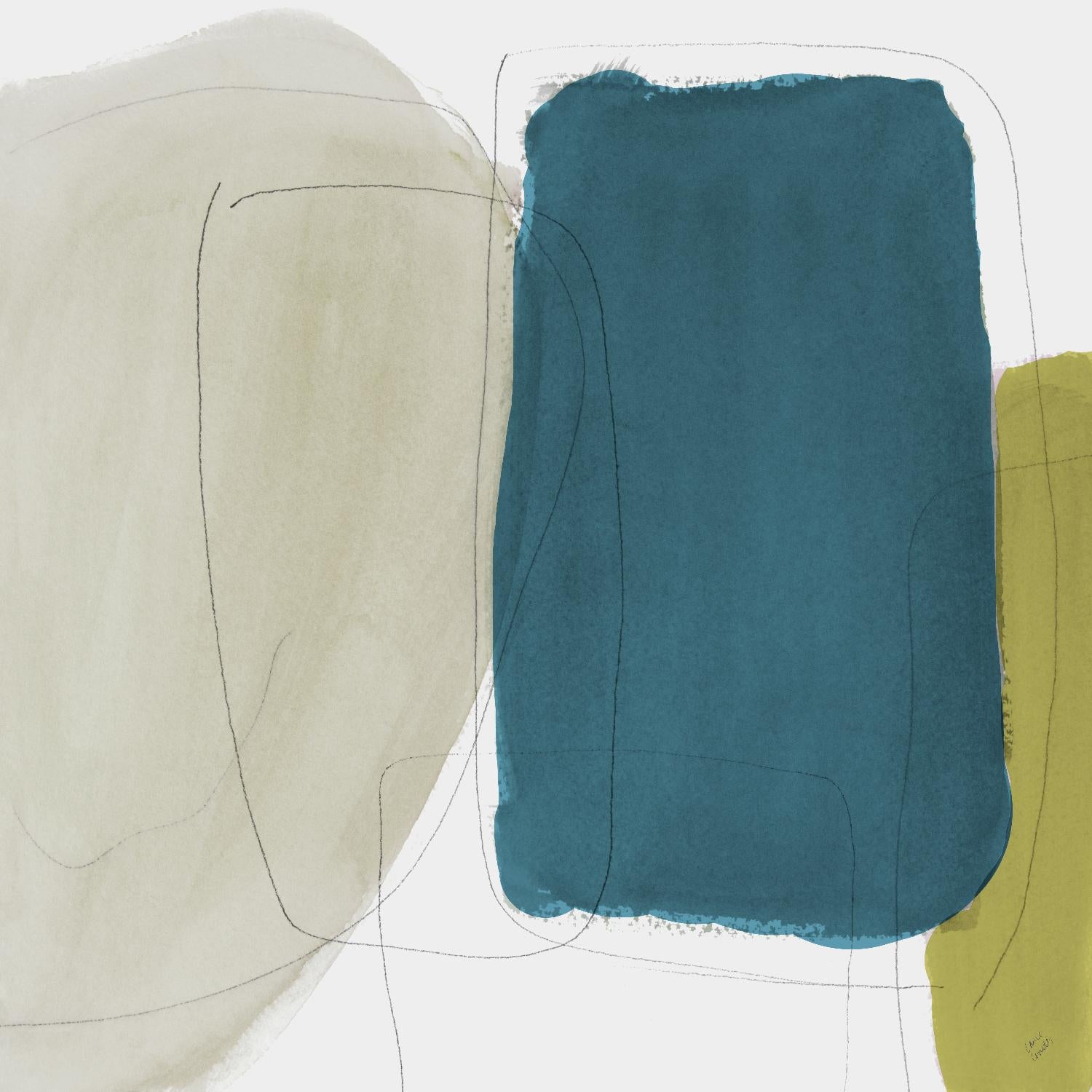 Beige And Navy Abstract by Lanie Loreth on GIANT ART - abstract