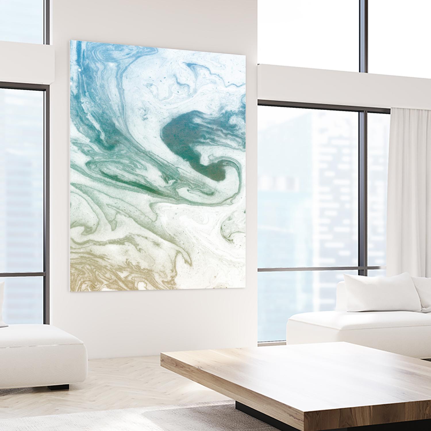 Deep Waves by Susan Bryant on GIANT ART - blue Abstract