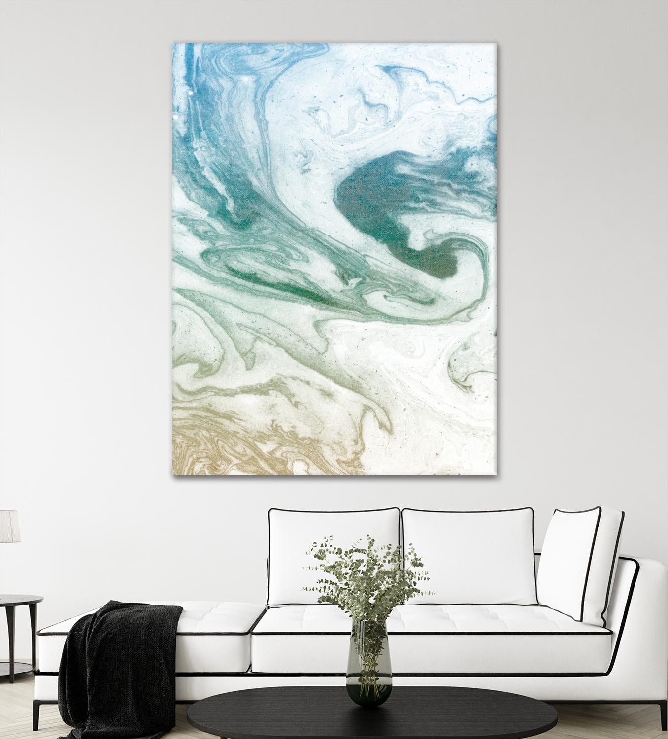 Deep Waves by Susan Bryant on GIANT ART - blue Abstract