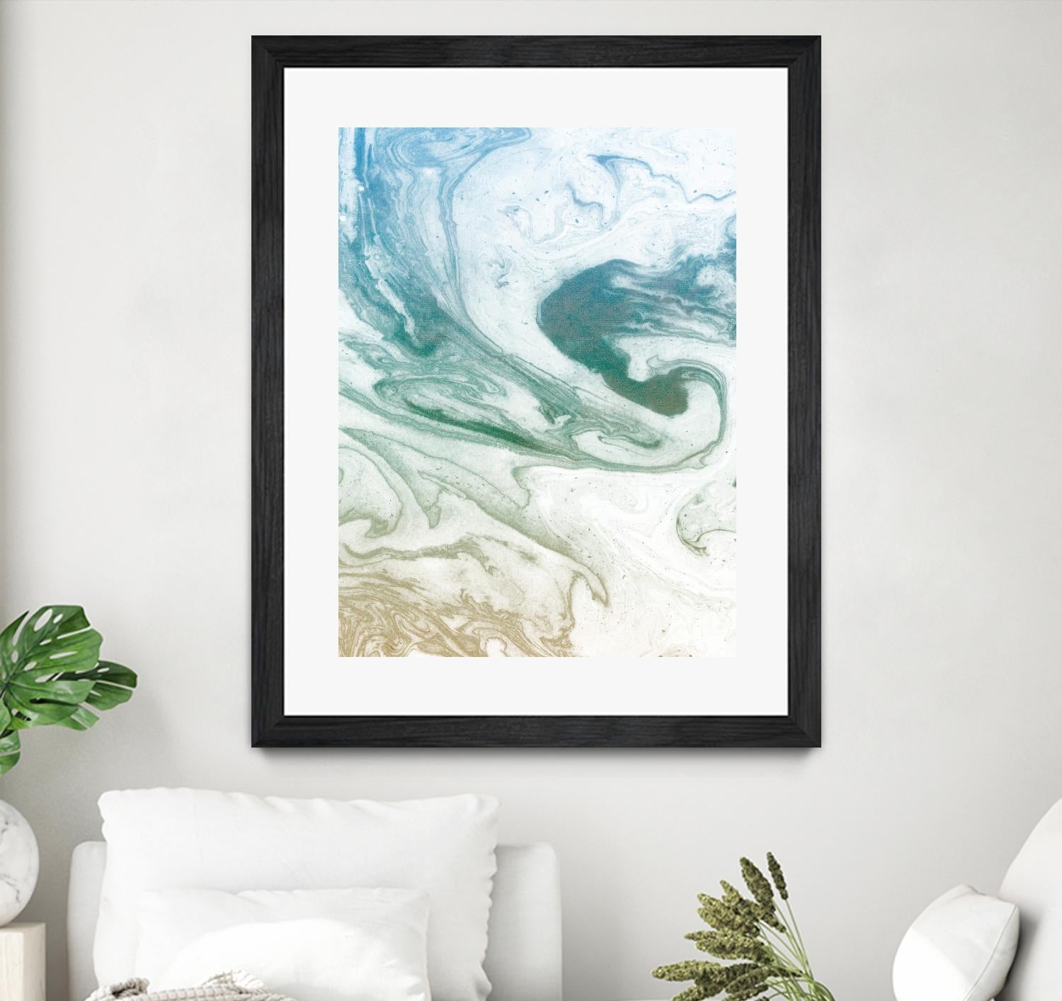 Deep Waves by Susan Bryant on GIANT ART - blue Abstract
