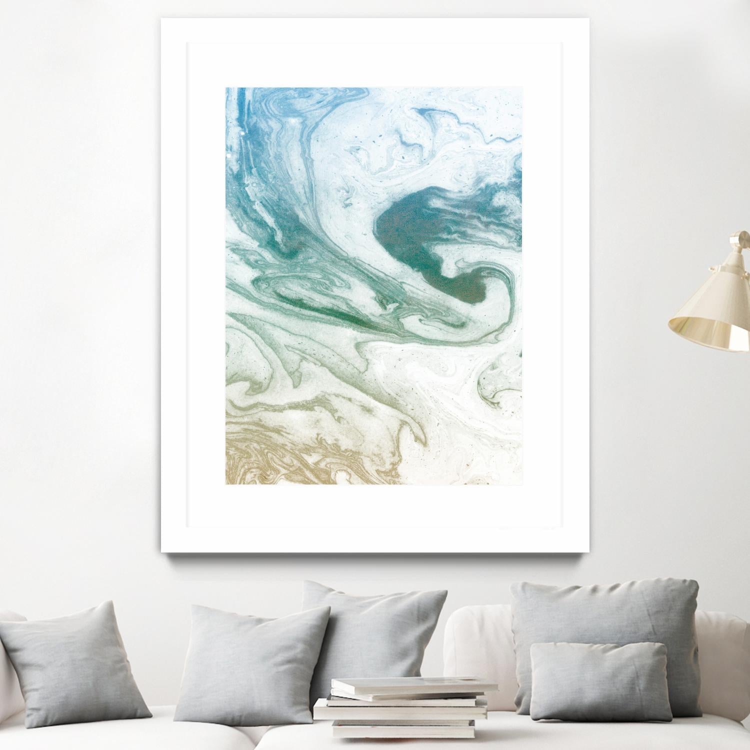 Deep Waves by Susan Bryant on GIANT ART - blue Abstract