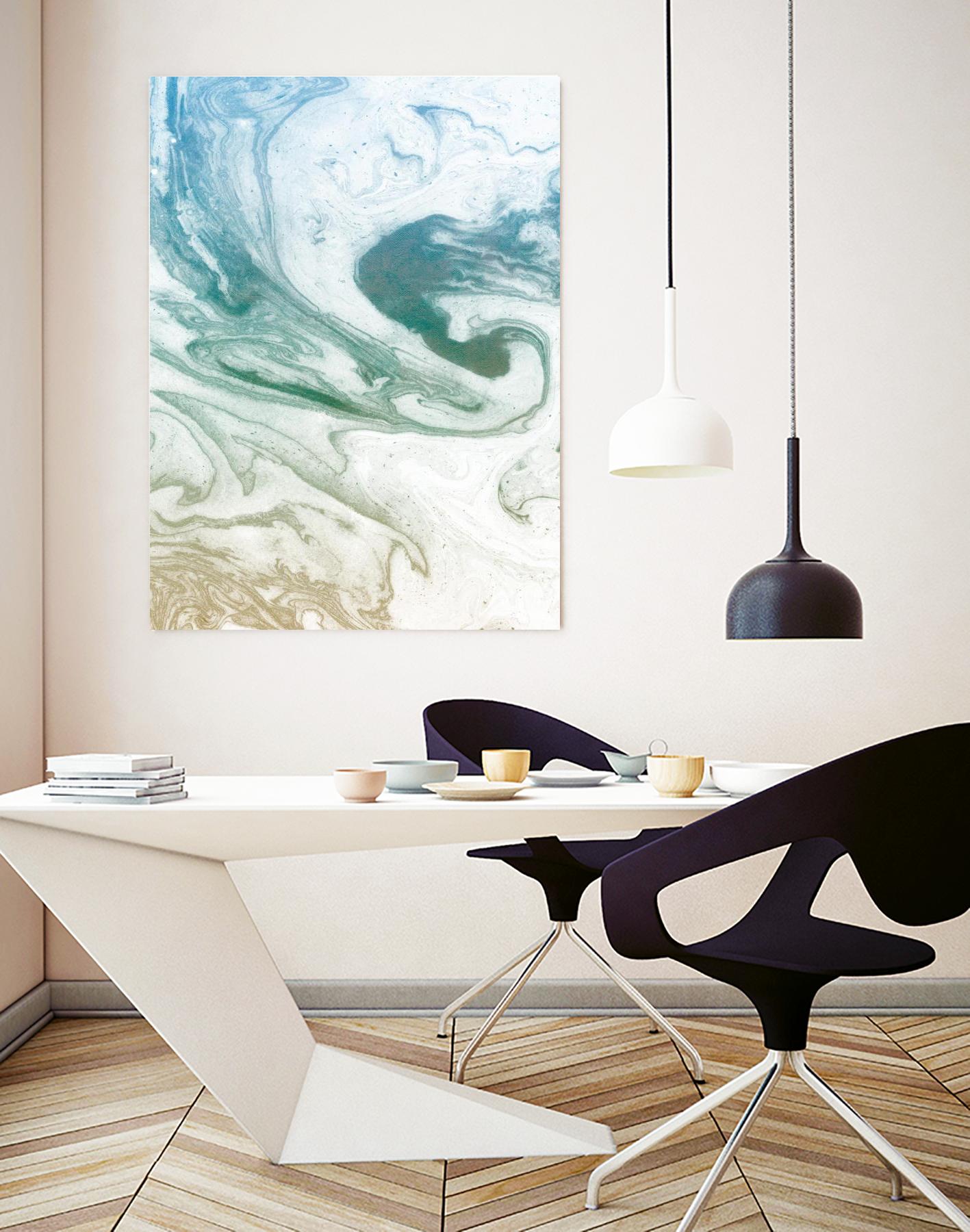 Deep Waves by Susan Bryant on GIANT ART - blue Abstract