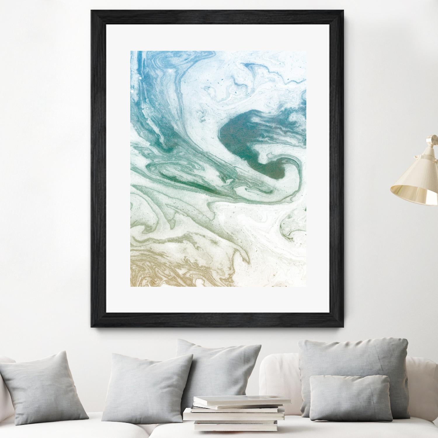 Deep Waves by Susan Bryant on GIANT ART - blue Abstract