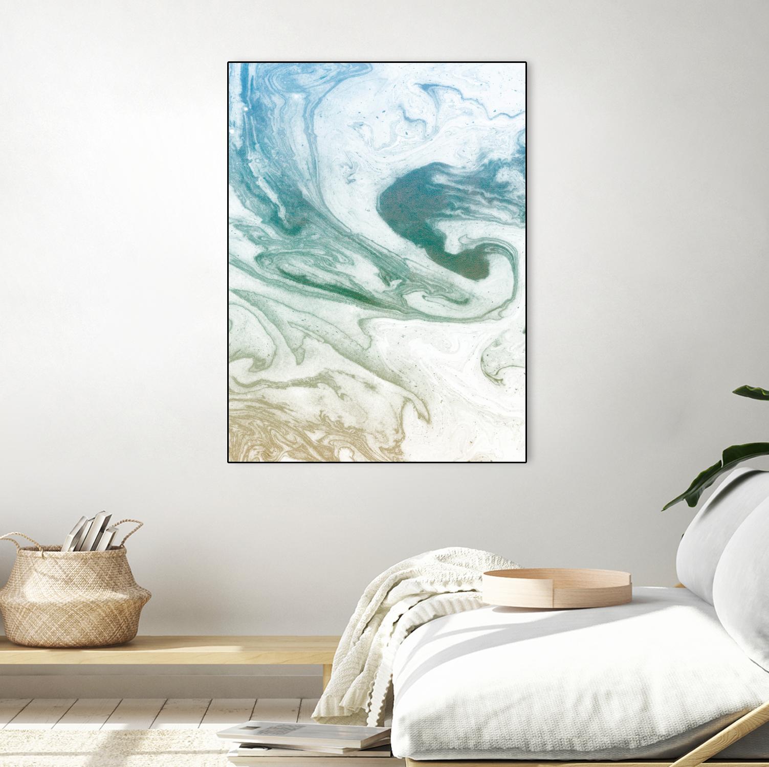 Deep Waves by Susan Bryant on GIANT ART - blue Abstract