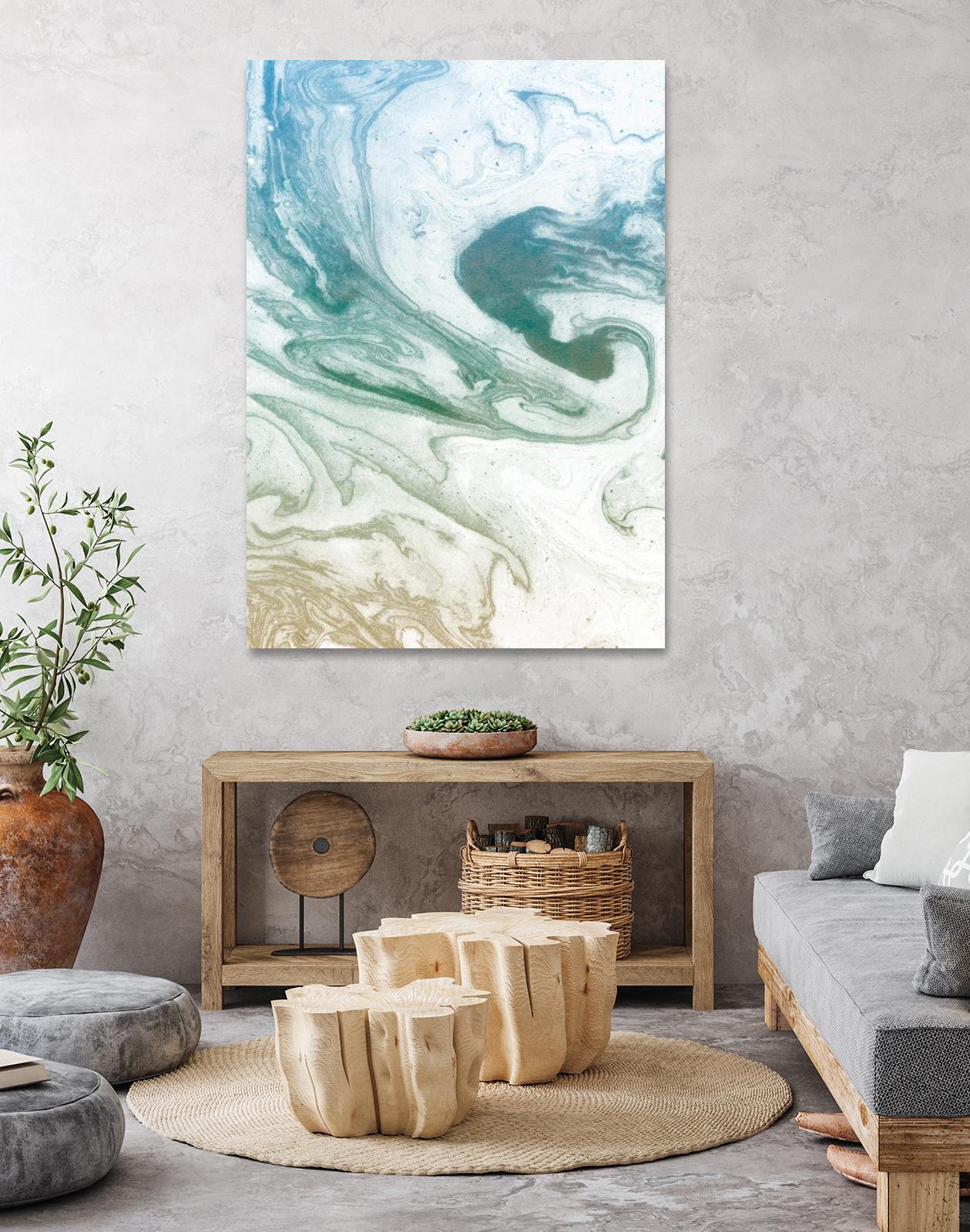 Deep Waves by Susan Bryant on GIANT ART - blue Abstract