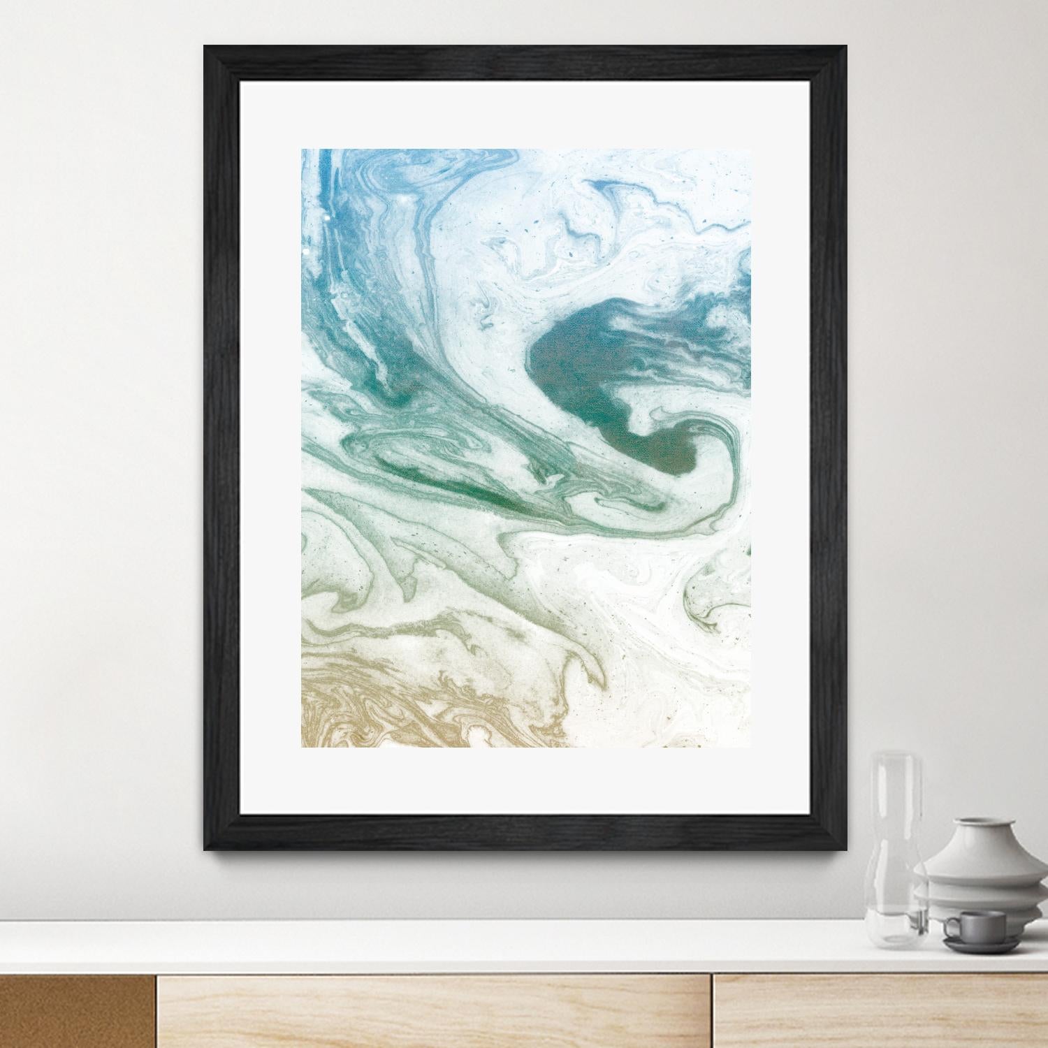 Deep Waves by Susan Bryant on GIANT ART - blue Abstract