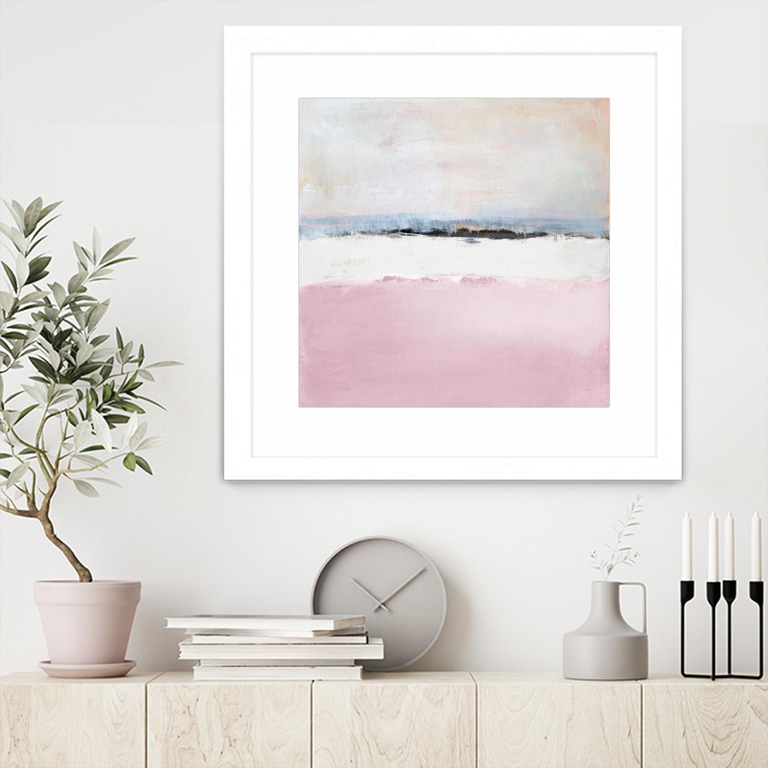 Pink Sea Abstract by Lanie Loreth on GIANT ART - pink abstract costal