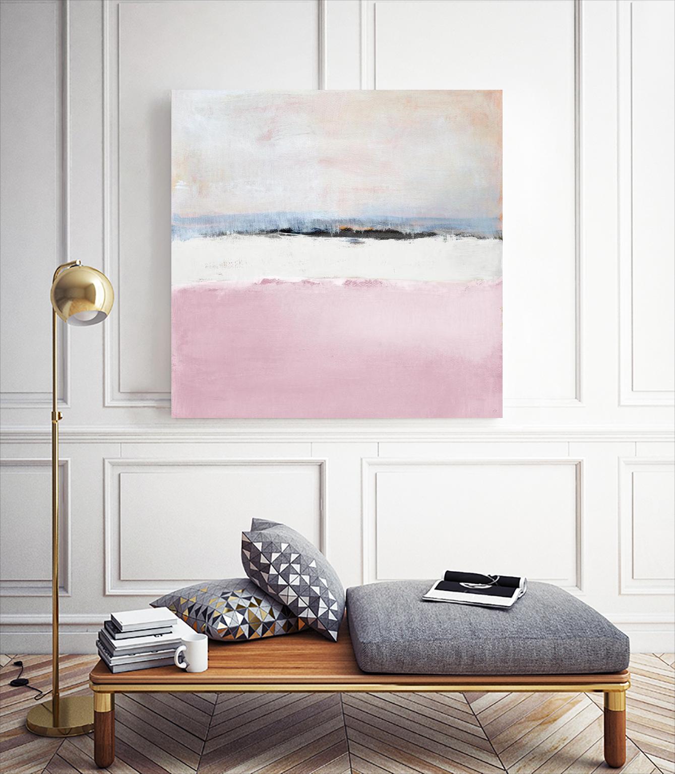 Pink Sea Abstract by Lanie Loreth on GIANT ART - pink abstract costal