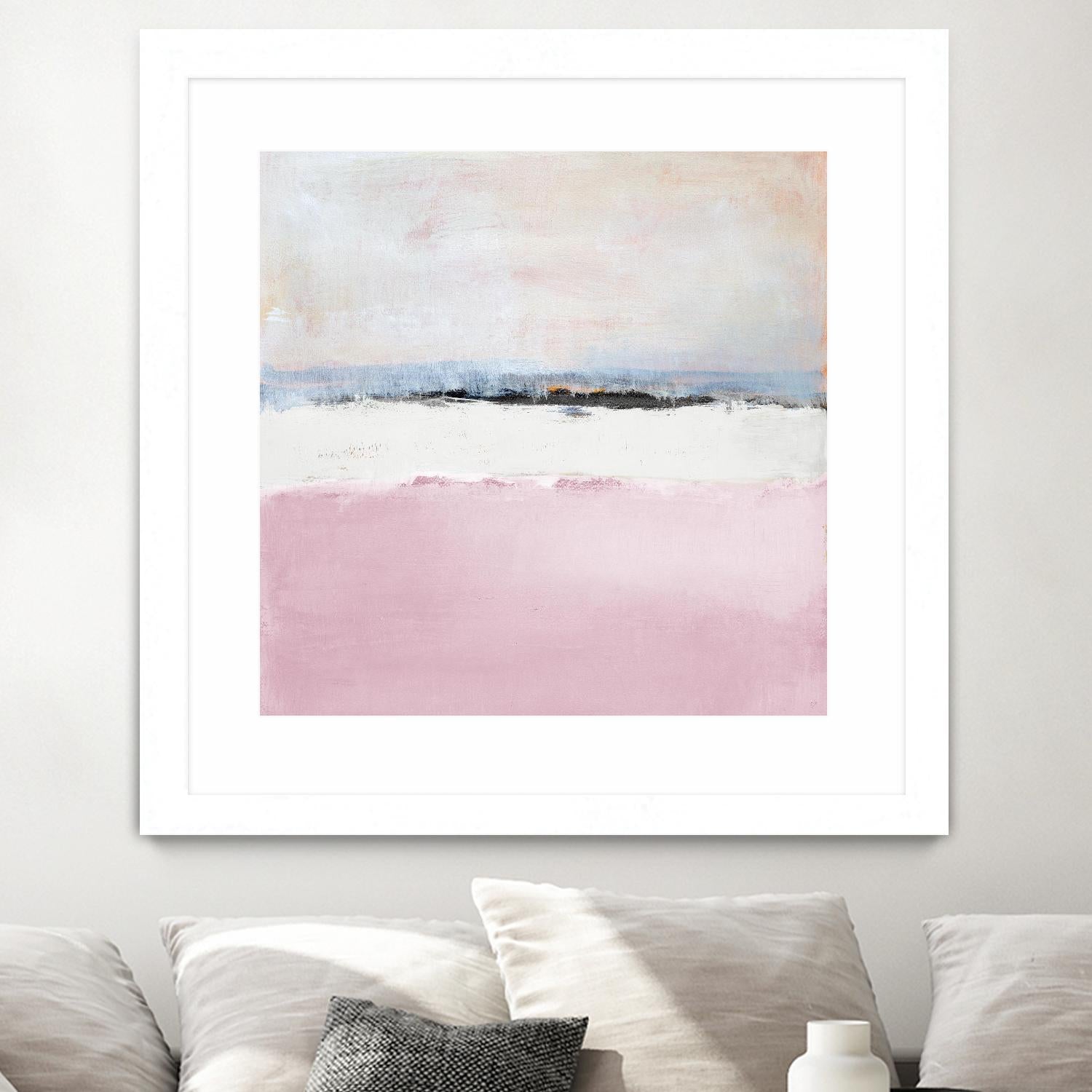 Pink Sea Abstract by Lanie Loreth on GIANT ART - pink abstract costal