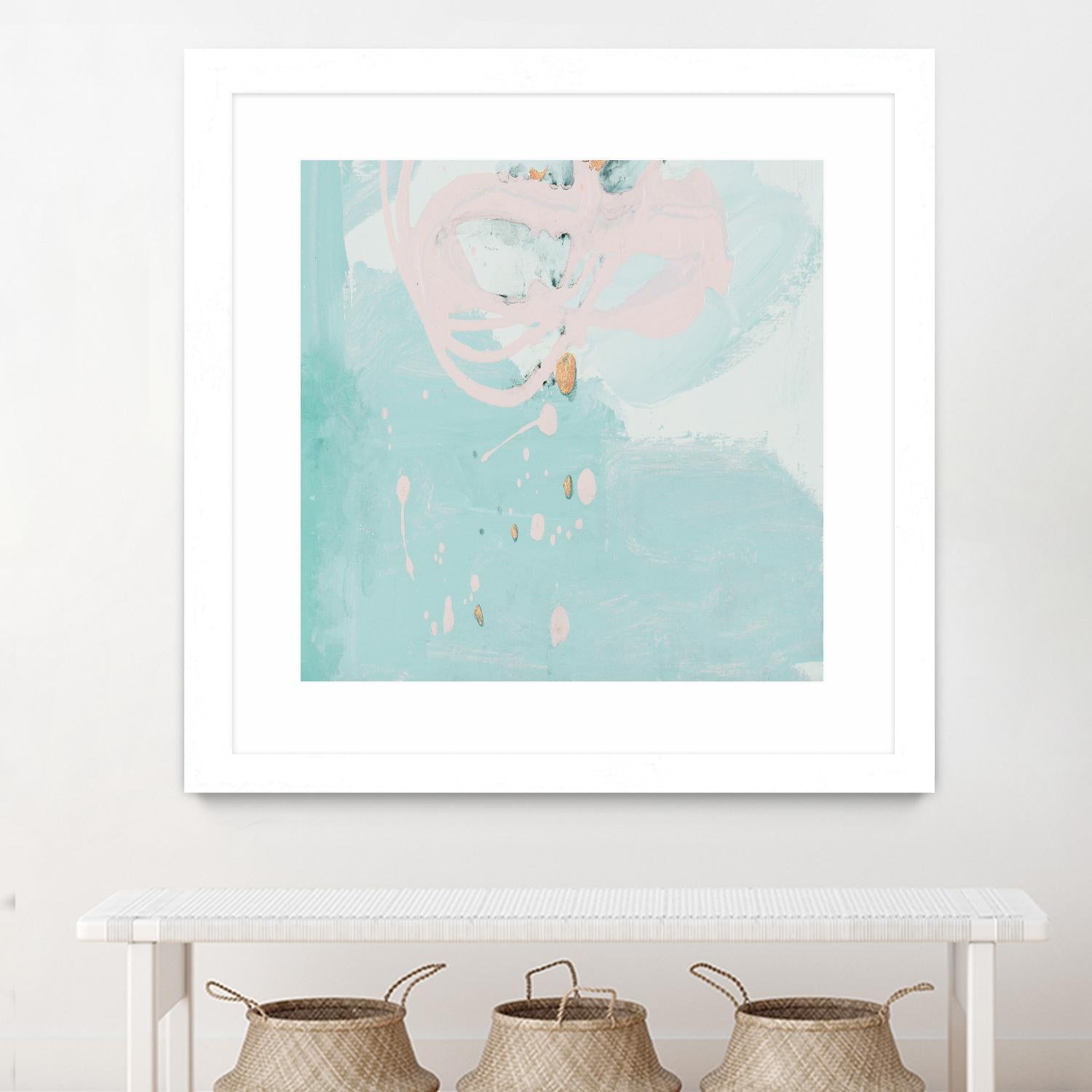 Spring Breeze Pink & Turquoise II by Patricia Pinto on GIANT ART - turquoise Abstract