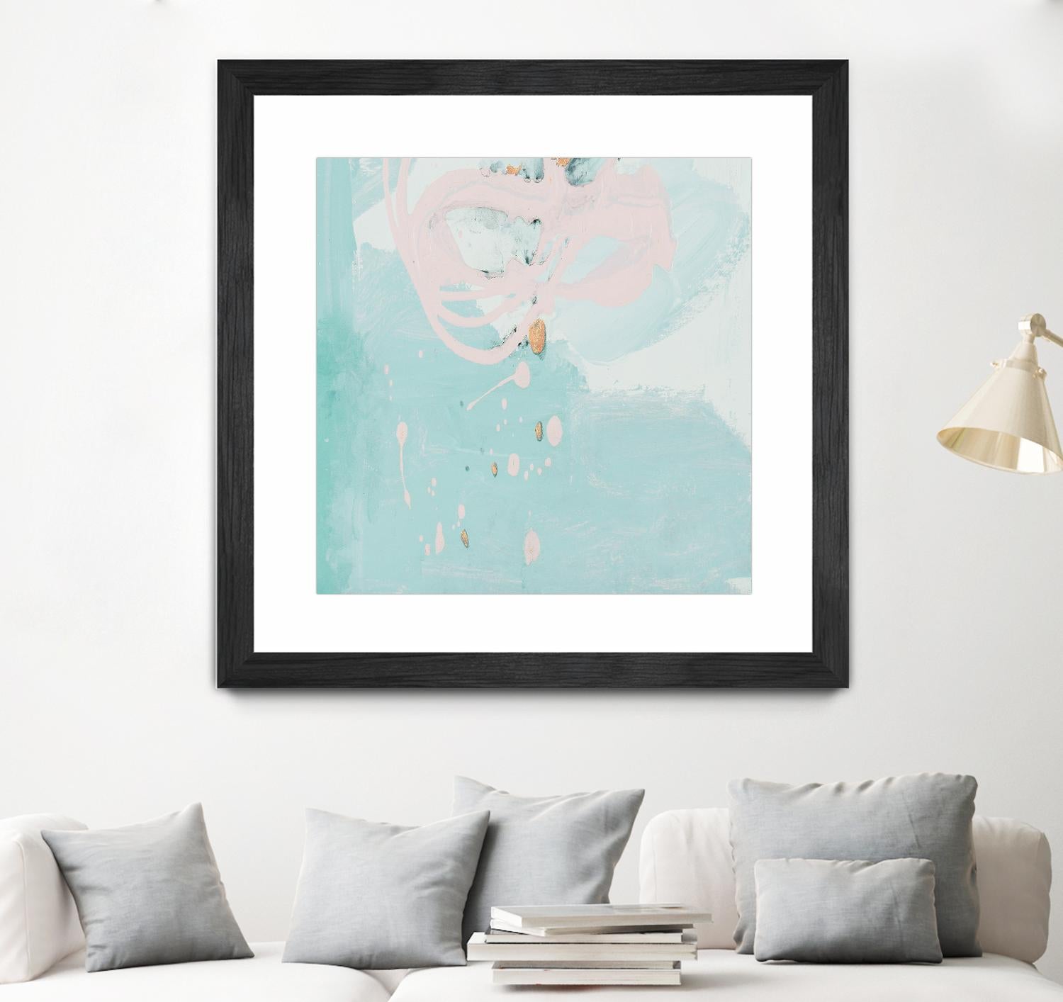 Spring Breeze Pink & Turquoise II by Patricia Pinto on GIANT ART - turquoise Abstract