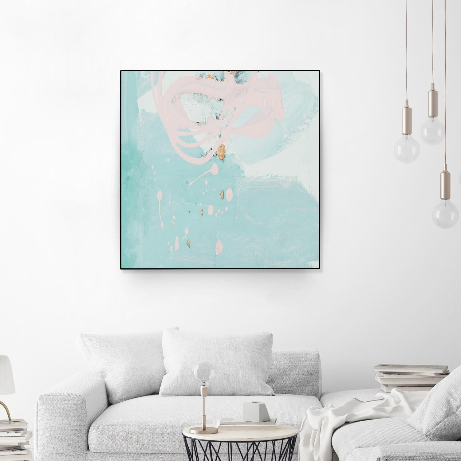 Spring Breeze Pink & Turquoise II by Patricia Pinto on GIANT ART - turquoise Abstract