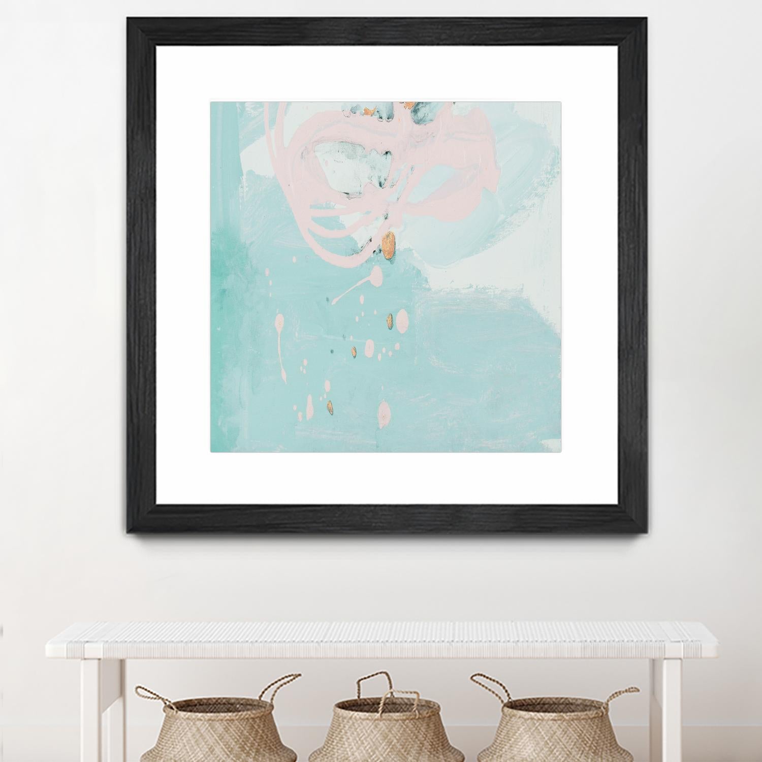 Spring Breeze Pink & Turquoise II by Patricia Pinto on GIANT ART - turquoise Abstract