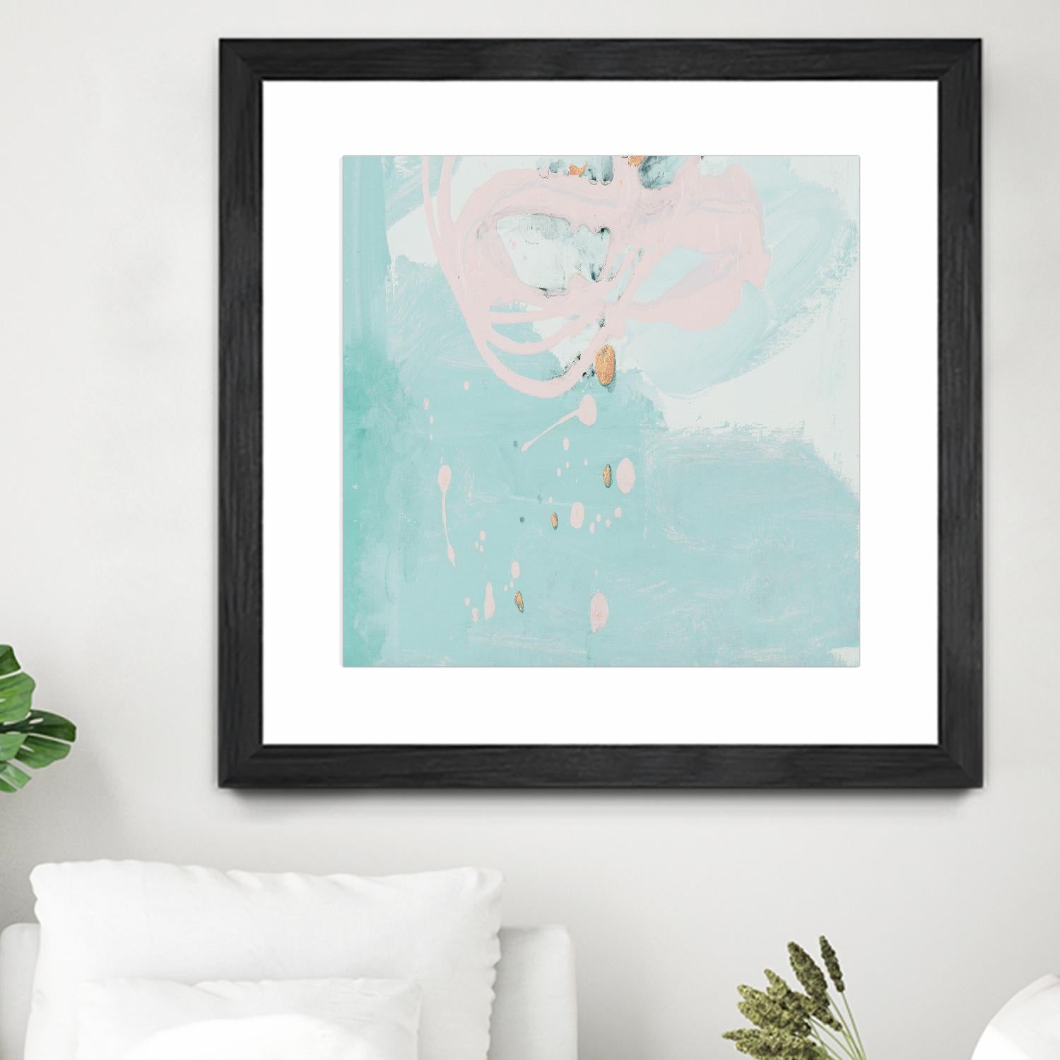 Spring Breeze Pink & Turquoise II by Patricia Pinto on GIANT ART - turquoise Abstract