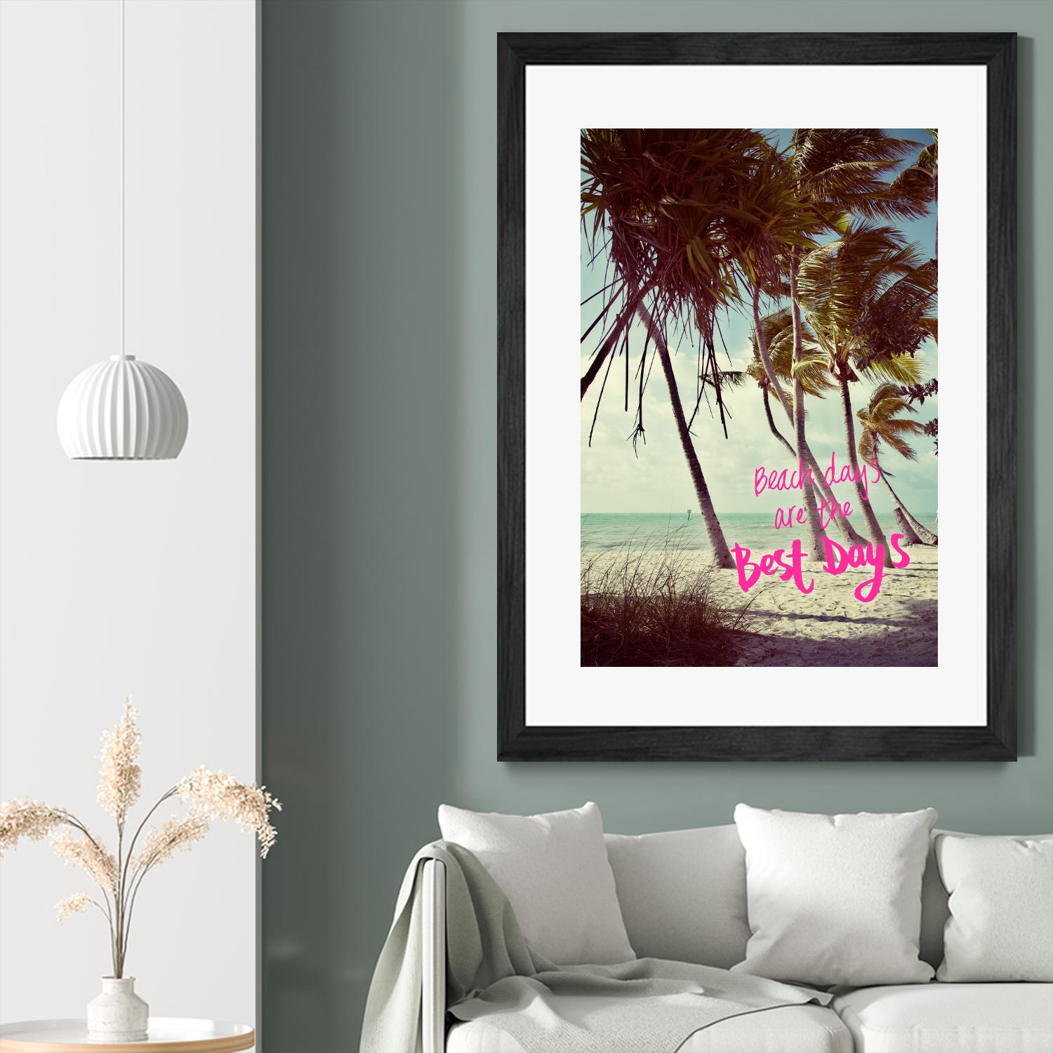 Best Beach Days by Debbie O'dell on GIANT ART - coastal typography