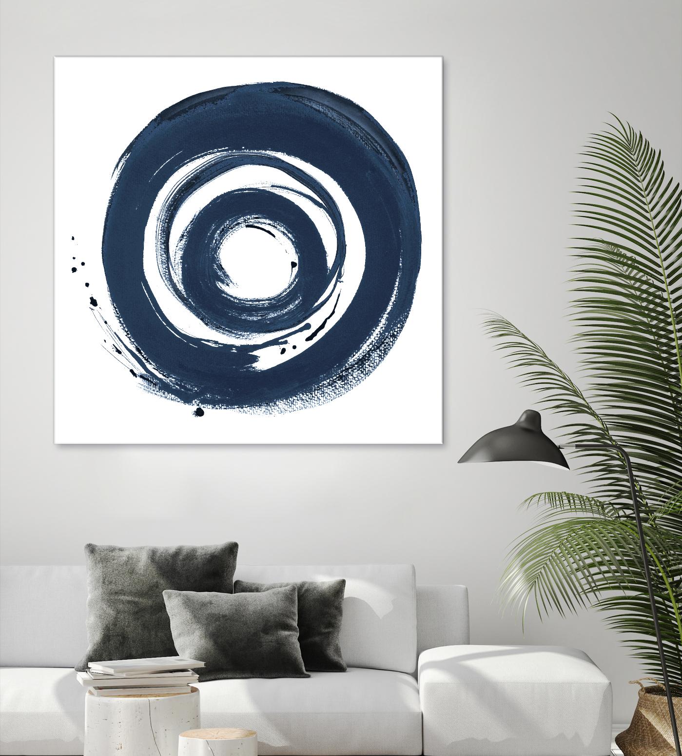African Navy Circle Abstract by Patricia Pinto on GIANT ART - multi Abstract