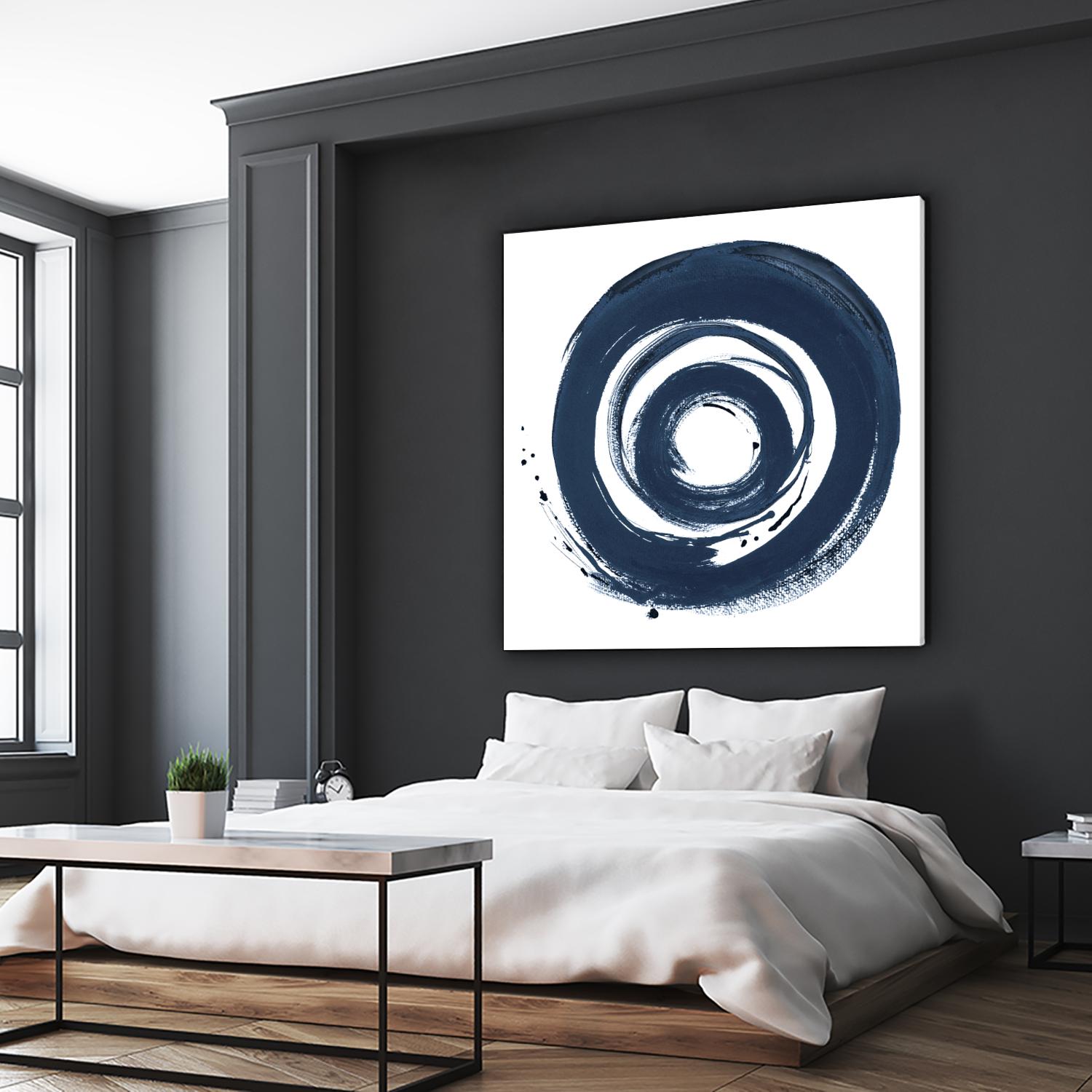African Navy Circle Abstract by Patricia Pinto on GIANT ART - multi Abstract